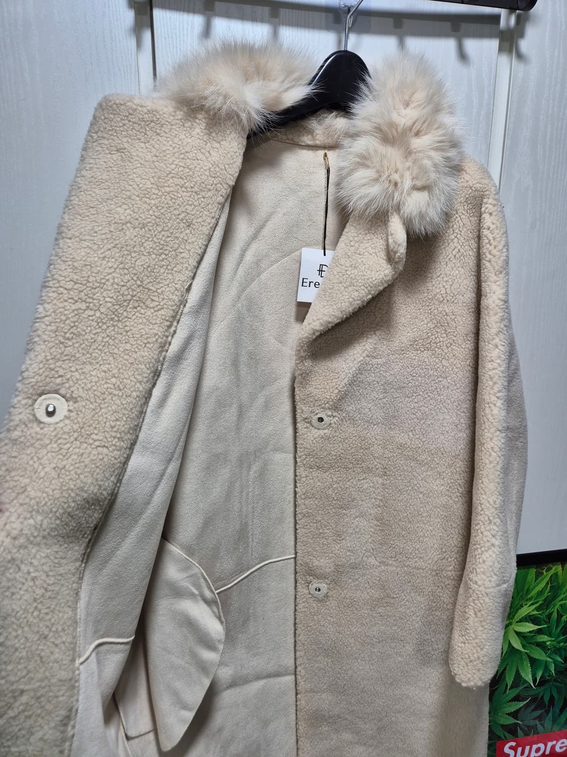 (새상품)Eredita 에레디타 퍼 카라 코트 상품이미지7