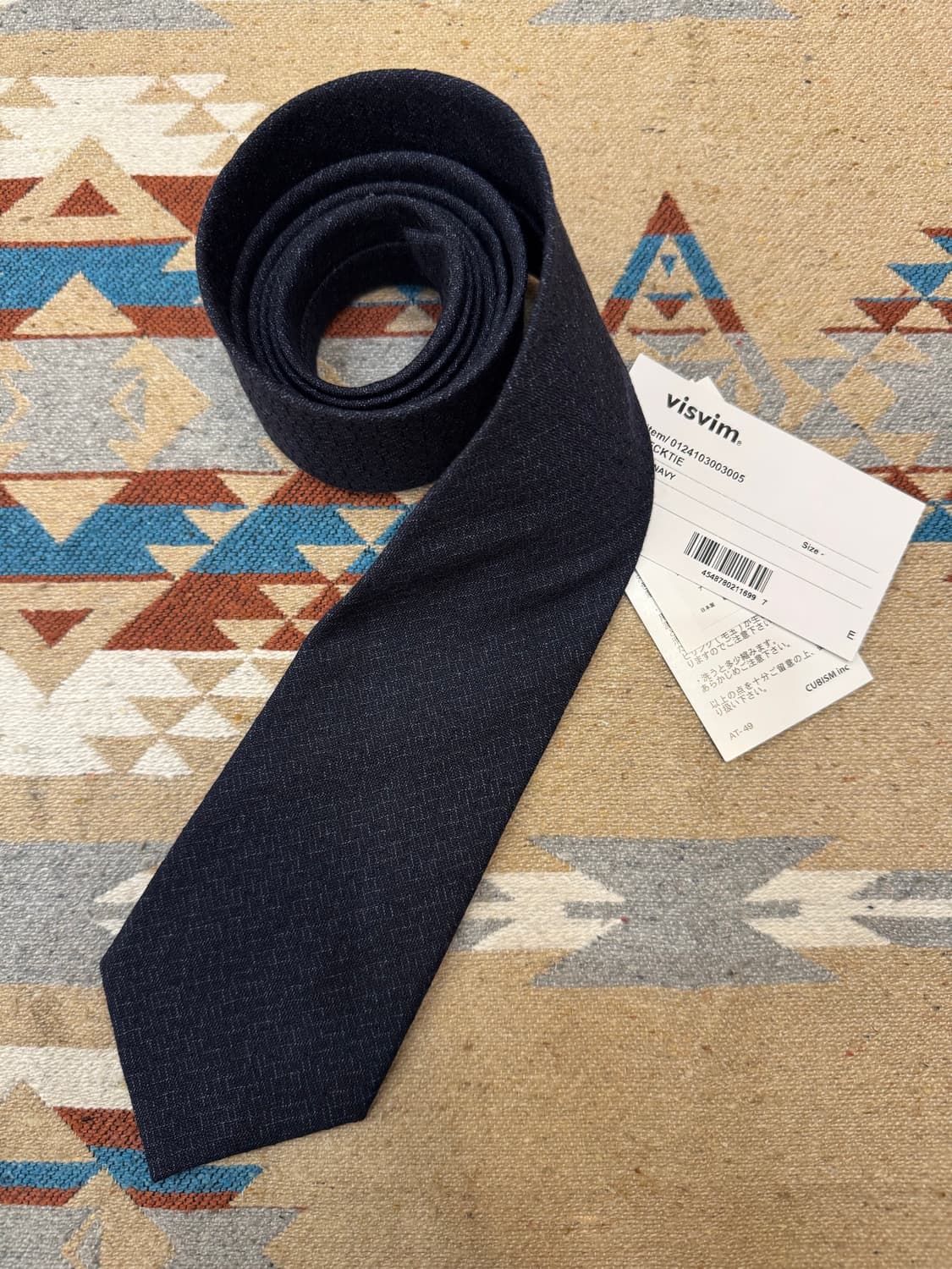 [OS] 비즈빔 넥타이 네이비  상품이미지4