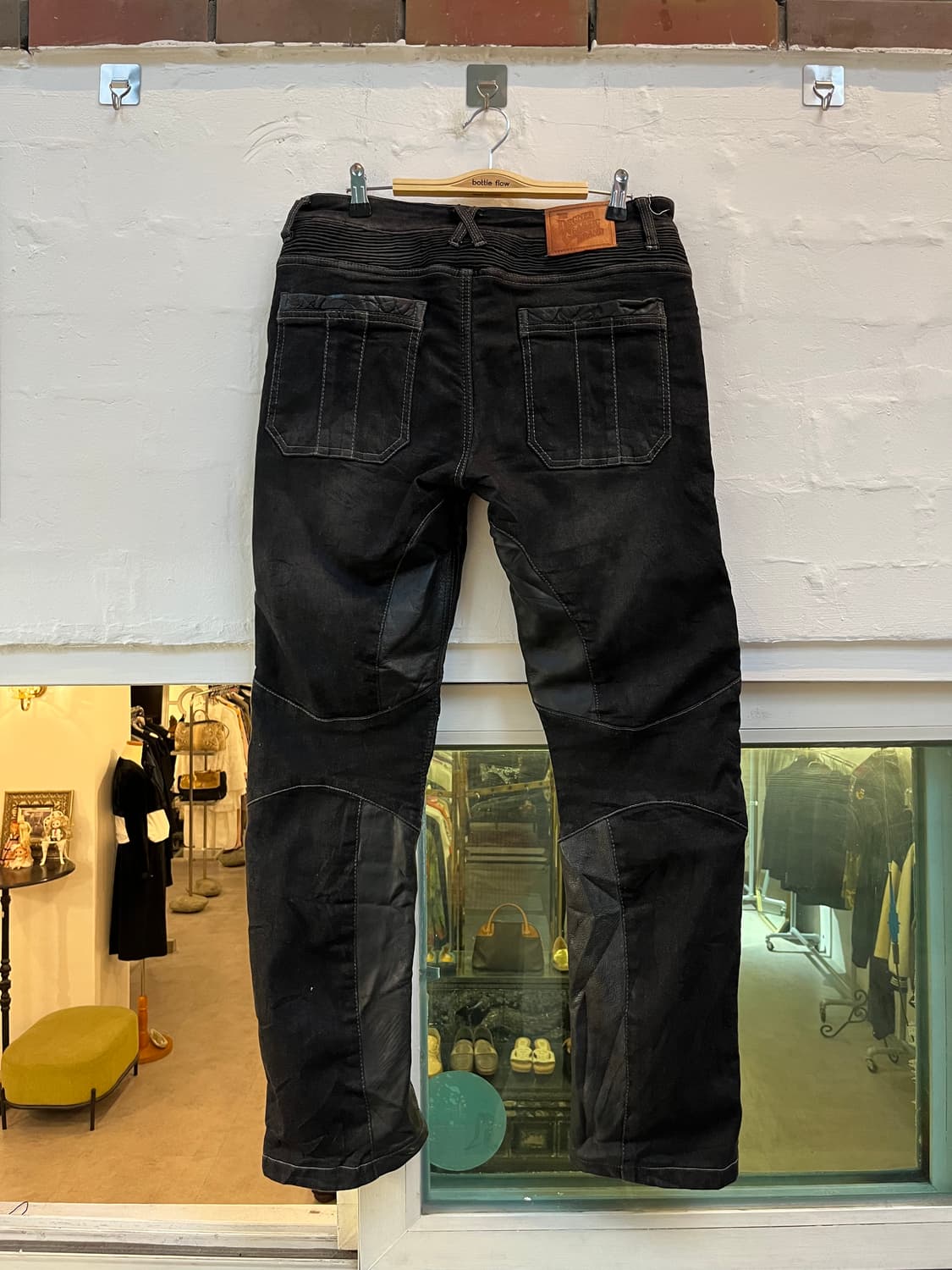 Degner JAPAN 블랙 바이커 데님 진 상품이미지6