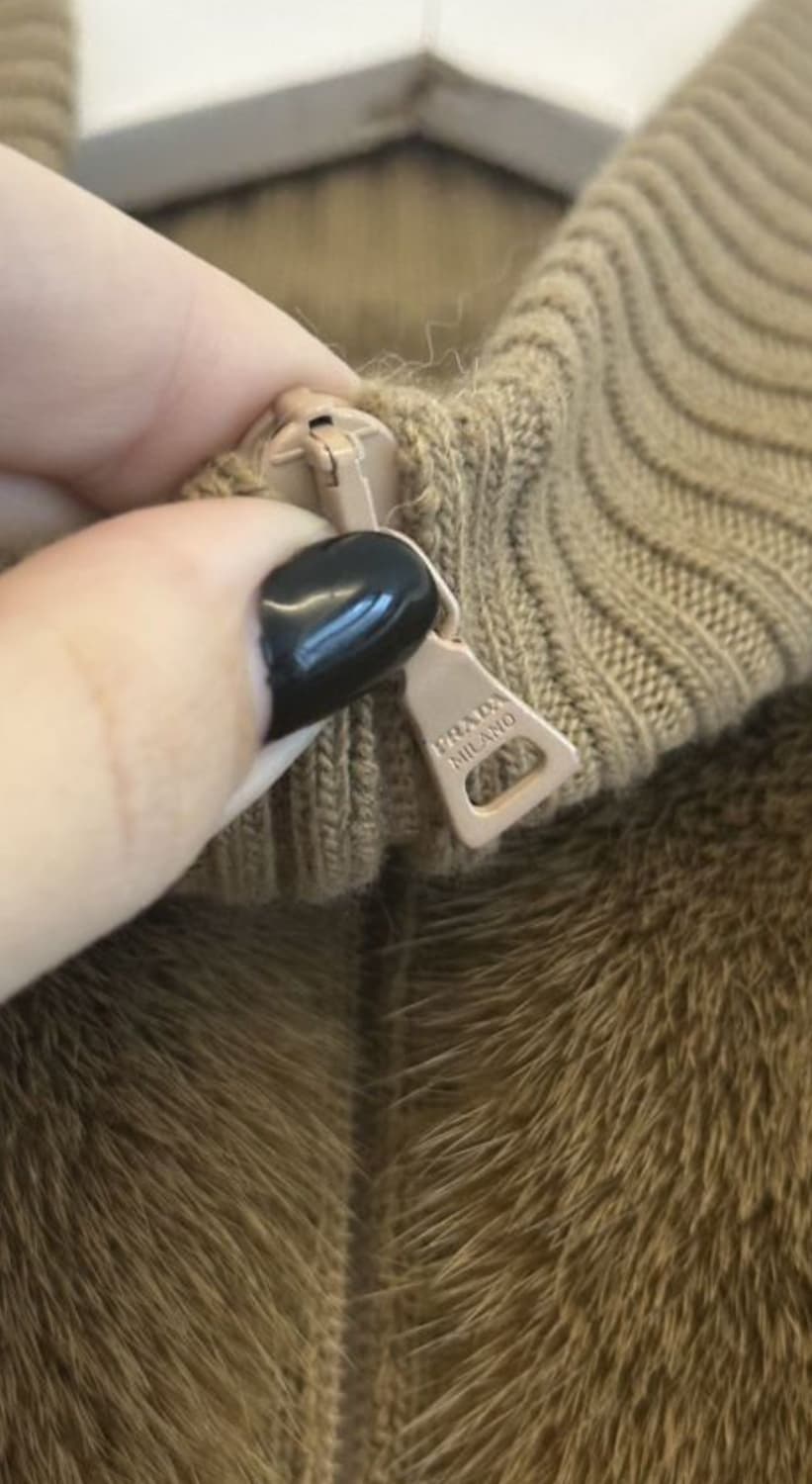 PRADA 프라다 집업 크롭재킷(울/캐시미어/디테일-밍크 퍼)해외발송 상품이미지3