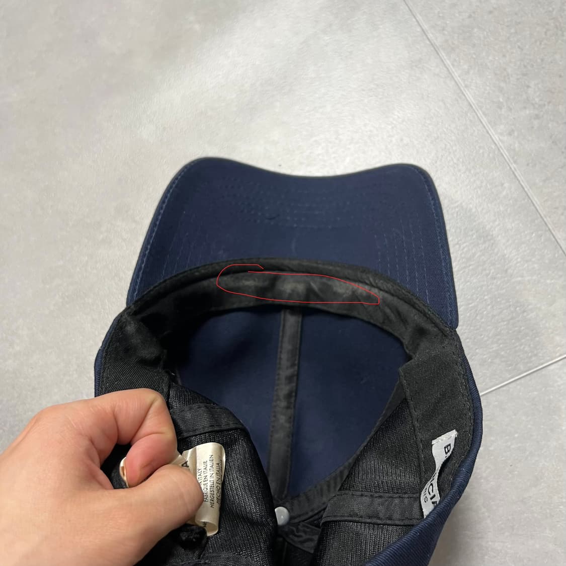 발렌시아가 맛 웨이브 로고 네이비 볼캡 상품이미지4