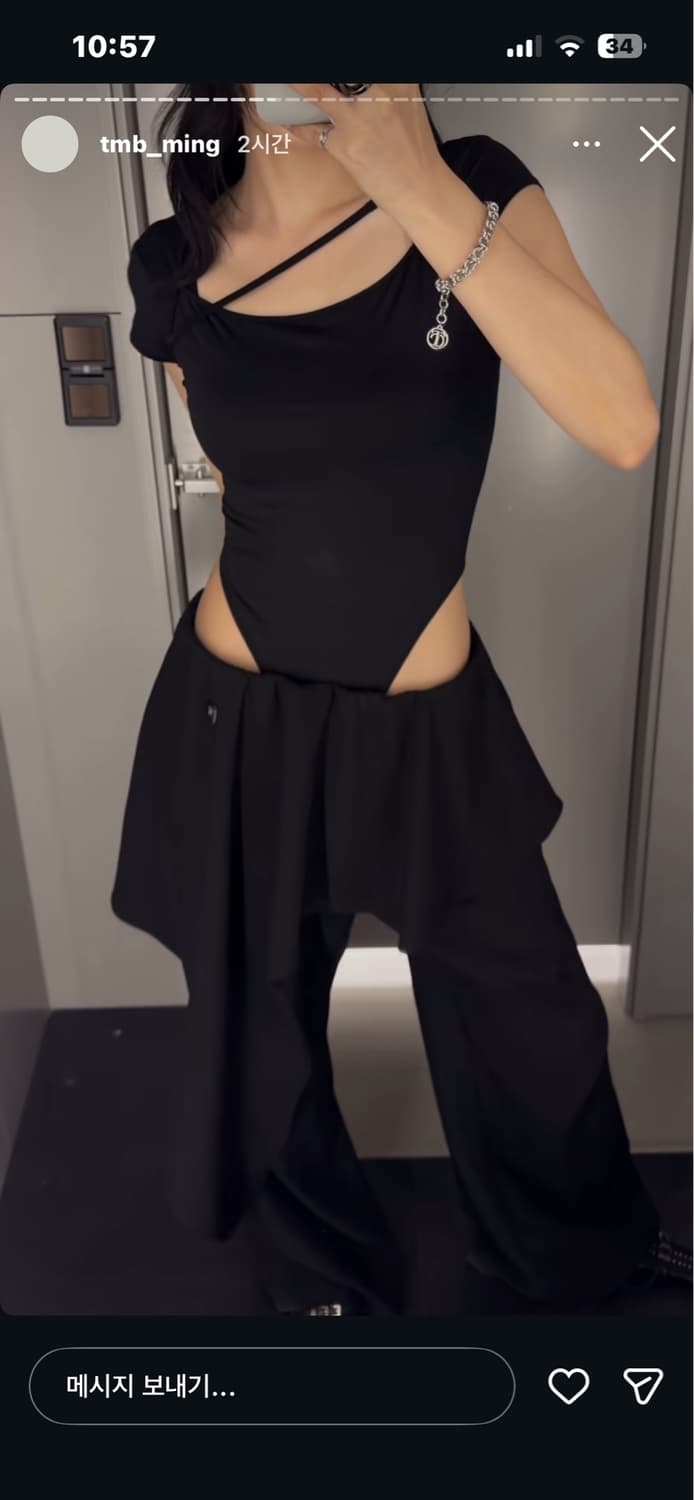 트리밍버드 바디수트Cross-Neck String Bodysuit 상품이미지2