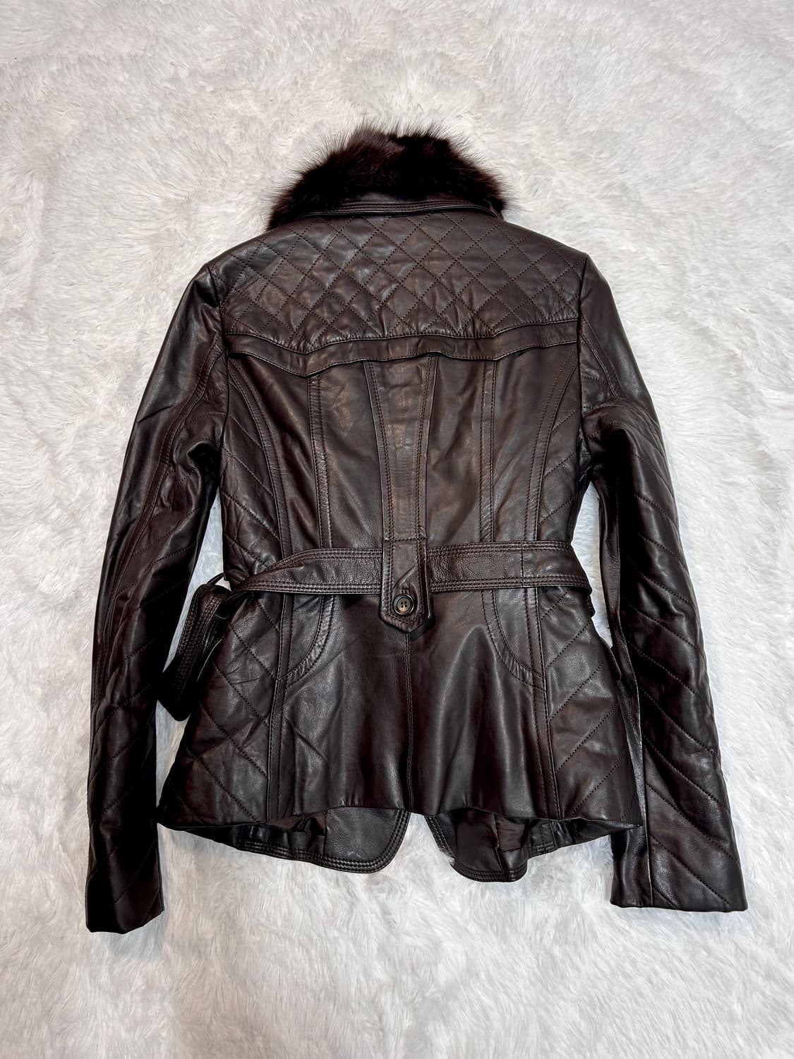 lambskin rabbit fur detailed jacket 상품이미지4