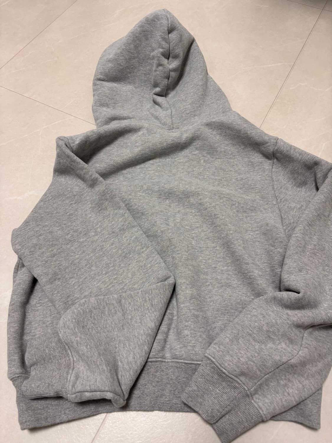 Glowny 글로니 ciao V cut hoodie gray v컷 후드 상품이미지6