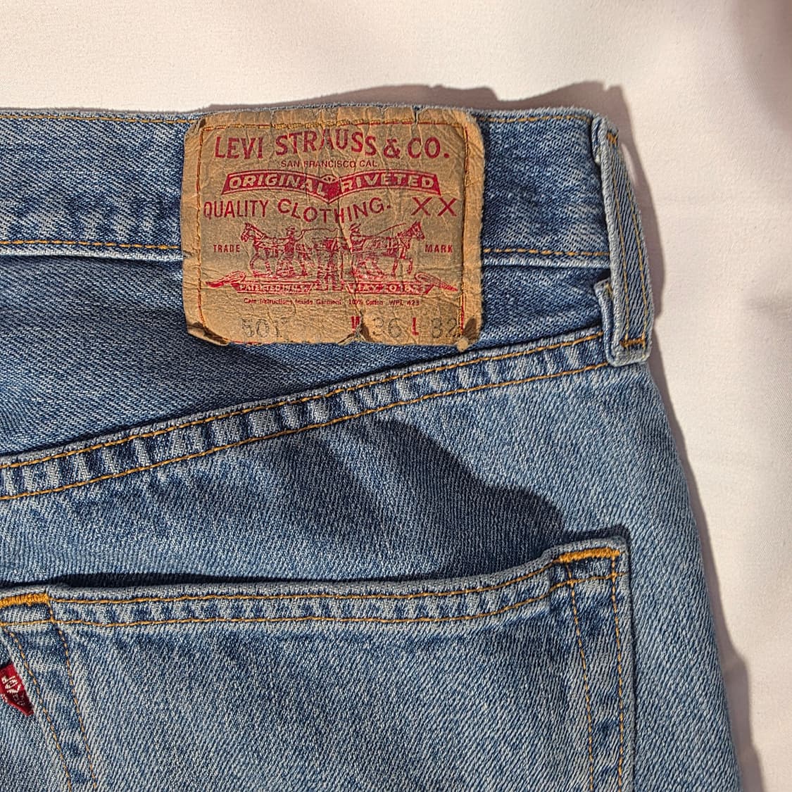 [W36L32]00s 리바이스 LEVIS 501 데님팬츠 상품이미지7