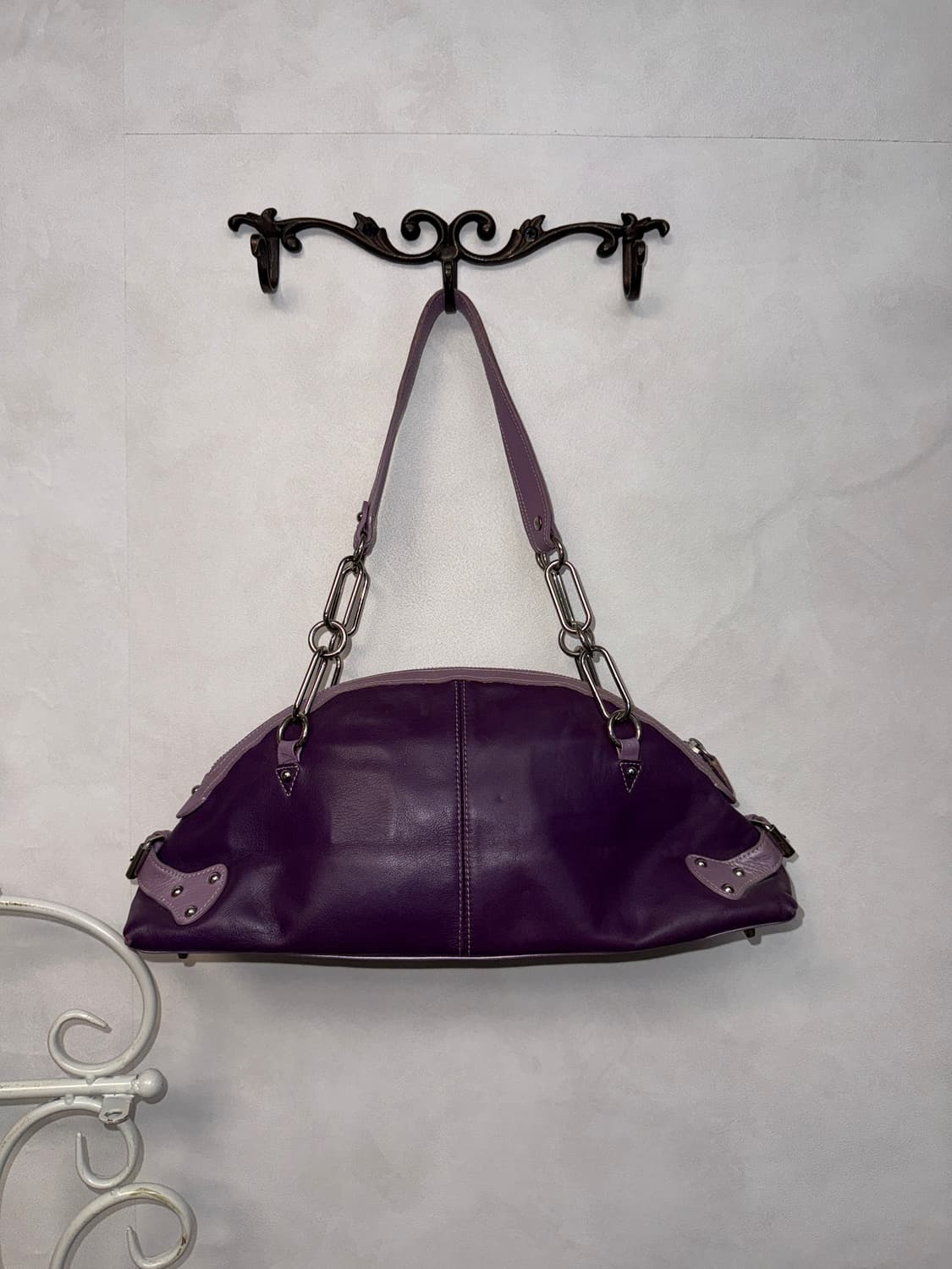 Purple python half buckle chain 숄더백 상품이미지4
