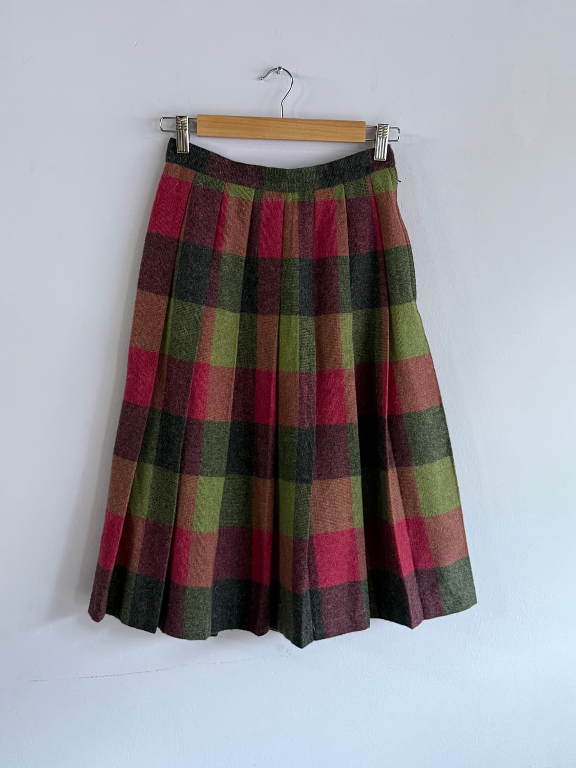 일본빈티지 울 체크 플리프스커트 상품이미지1
