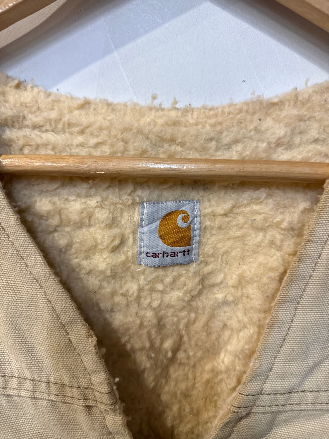 칼하트 베이지 플리스 베스트 조끼 상품이미지3