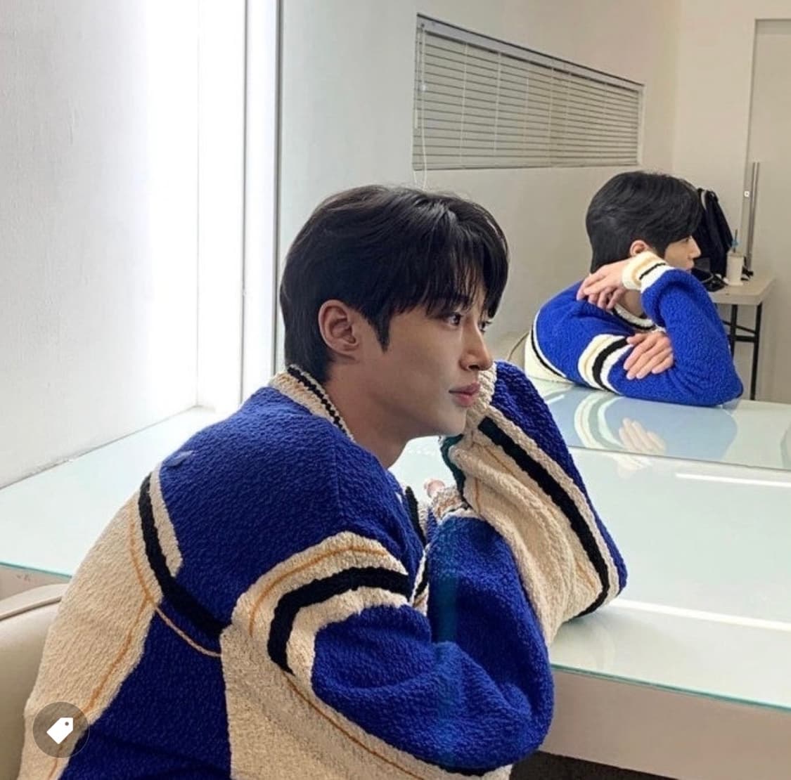 아더에러 알리브 니트 집업 블루 상품이미지2