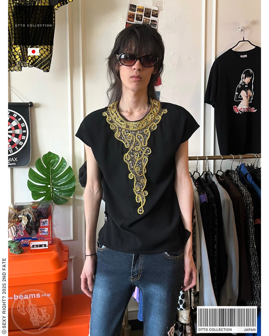 OTTO Collection Egypt Neck Sequin Top 상품이미지1