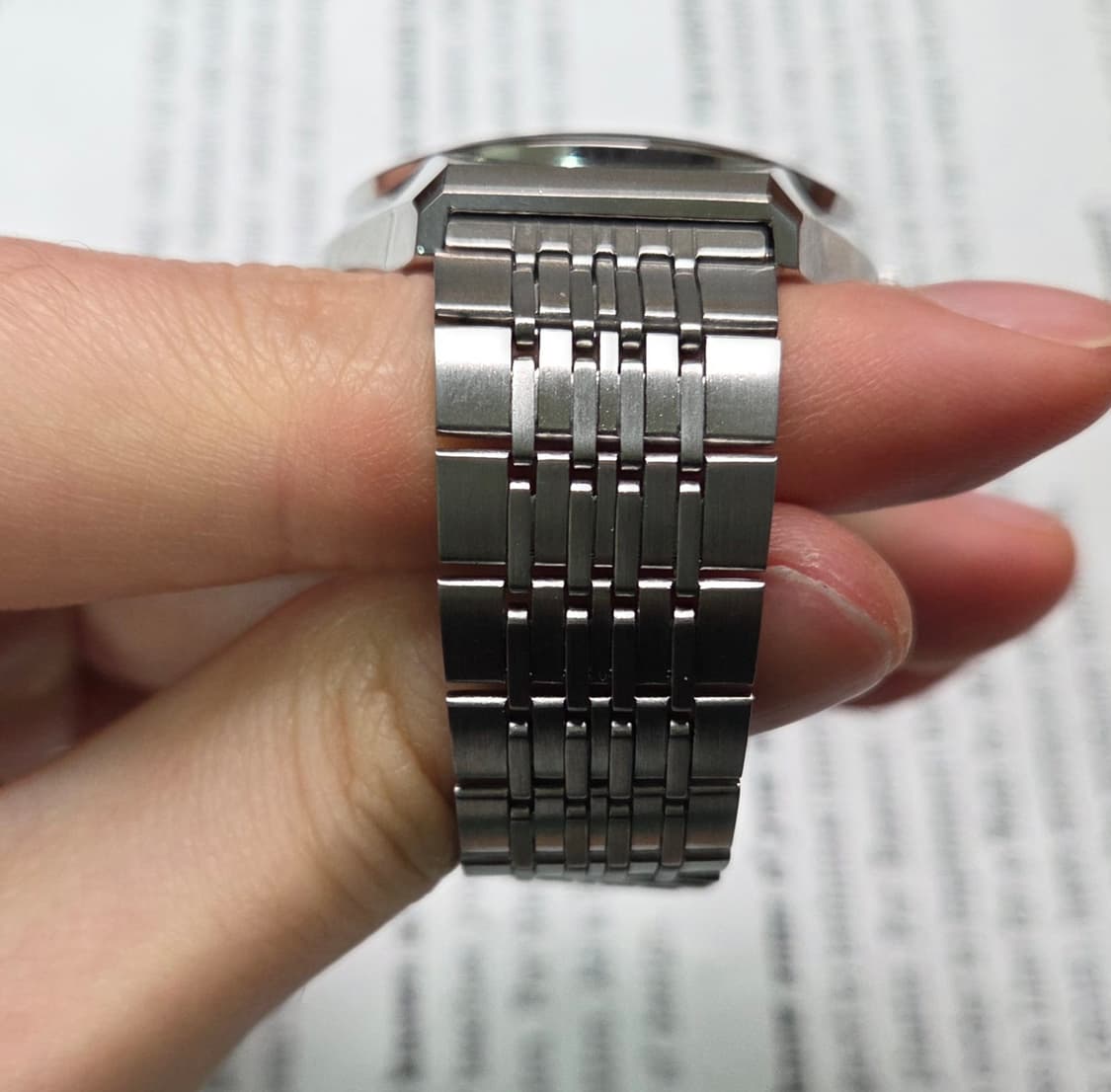 레어] 빈티지 세이코 LM로드매틱 화이트판 한자 데이데이트 쌀알 브레이슬 상품이미지6