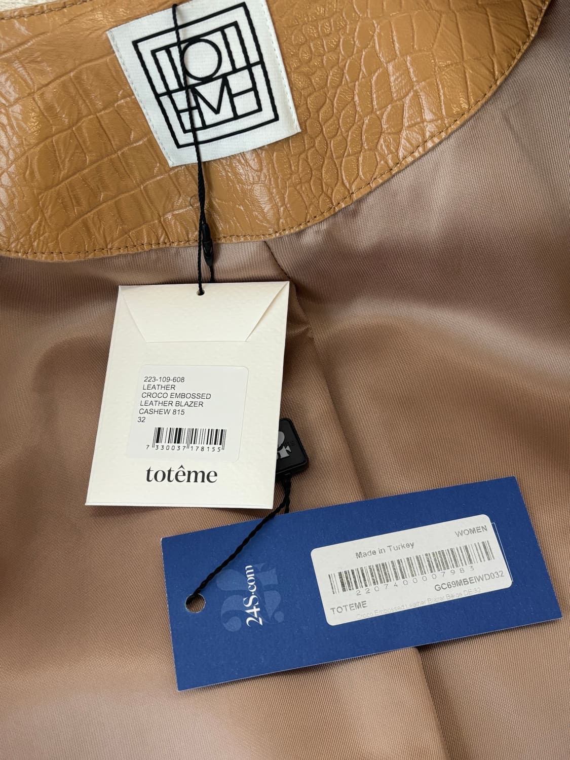 Toteme 토템 크록 가죽 자켓 새상품 상품이미지9