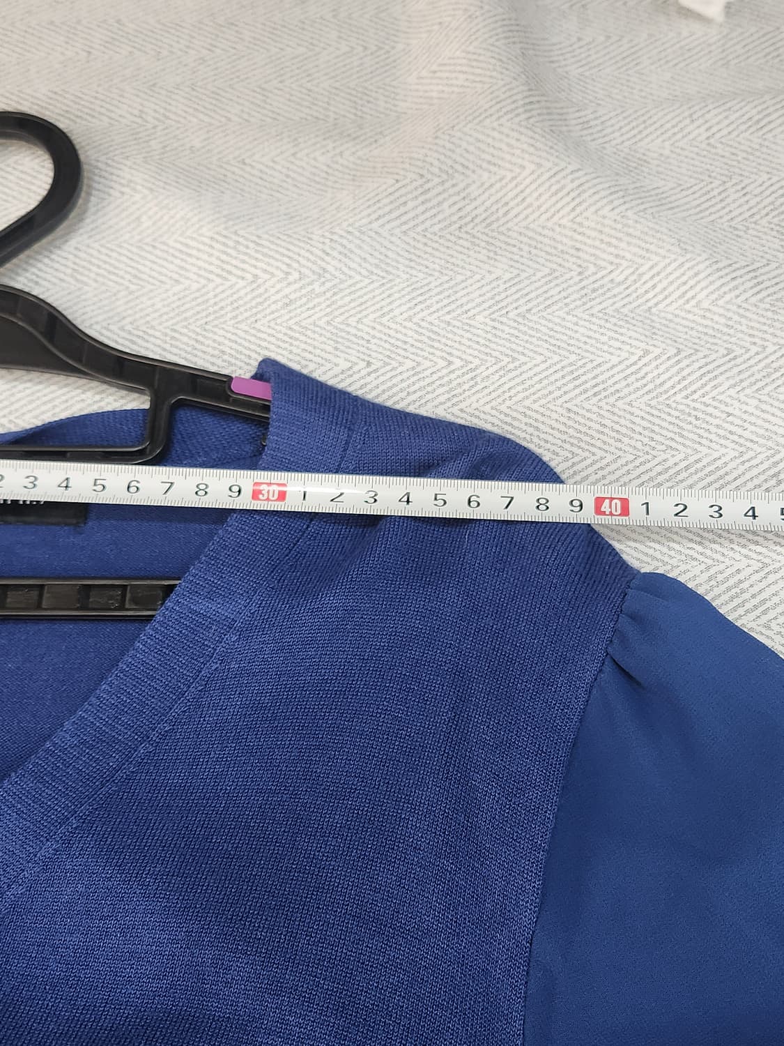 [77] 에셀리아 S.LRIAHH.7 네이비 쉬폰 가디건 77 상품이미지10