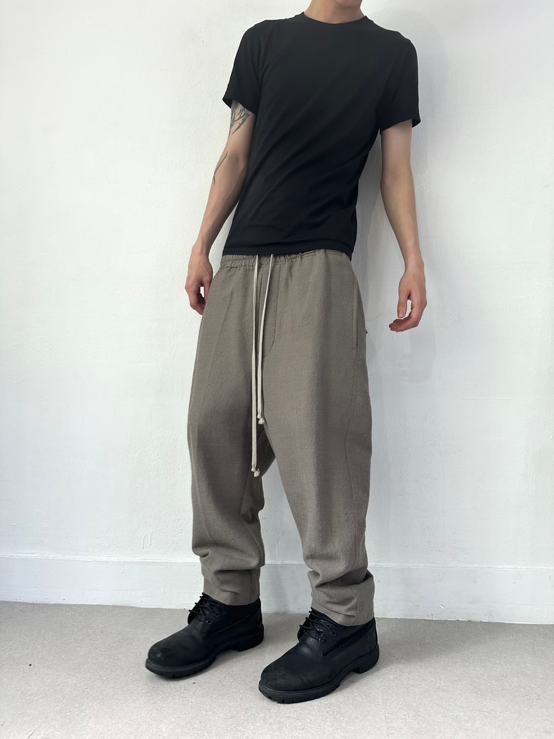 릭오웬스 17FW 글리터 알파카 사루엘 팬츠 상품이미지1