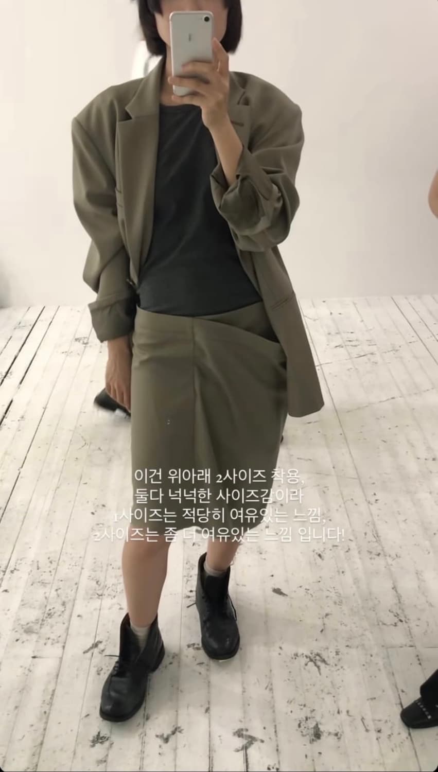 에옹쓰 가든 클래식 자켓 올리브카키 2사이즈 상품이미지2