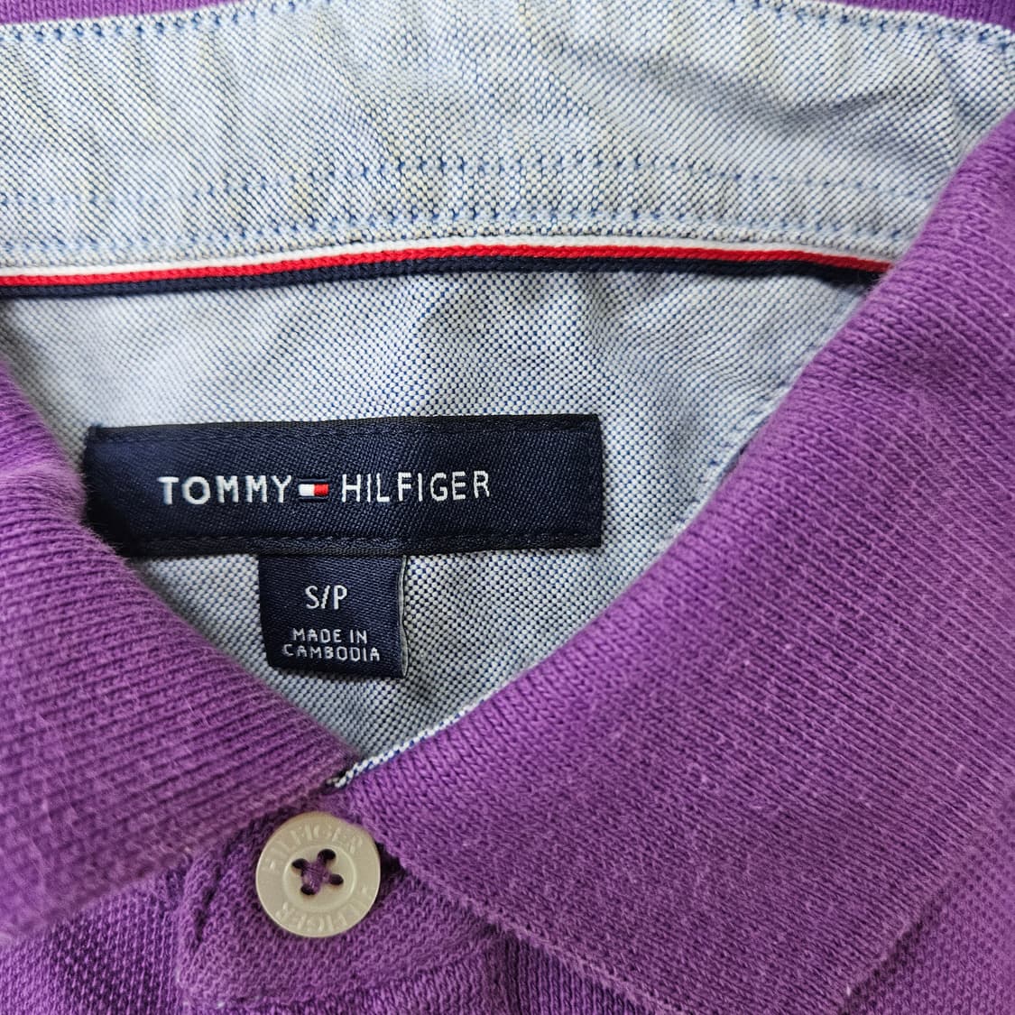 S 타미힐피거 퍼플 카락 반팔 티셔츠 0309Y 상품이미지3