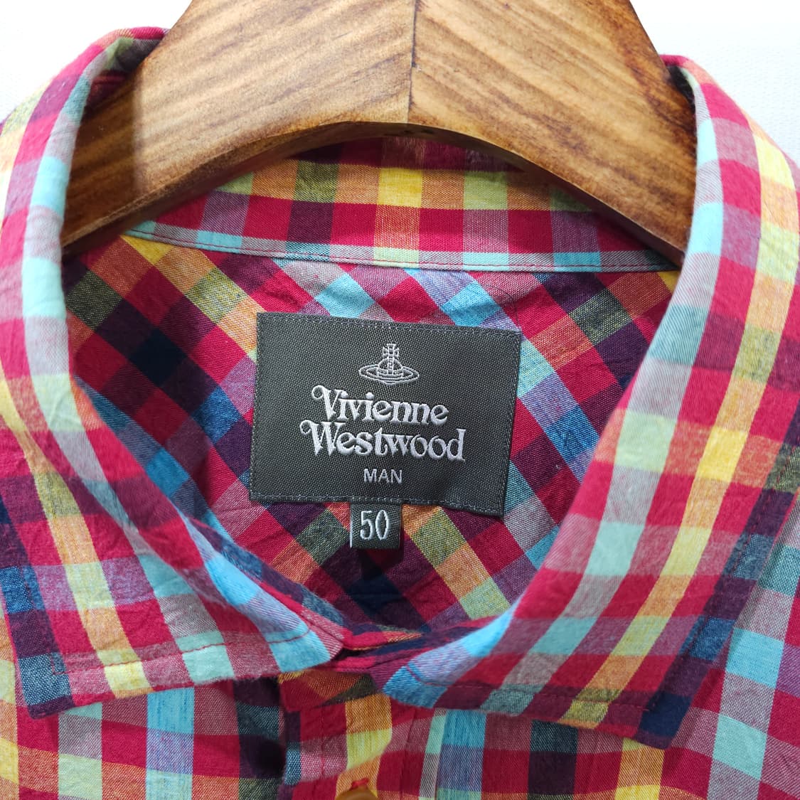 비비안웨스트우드 맨 린넨혼방 체크셔츠- 50 상품이미지6