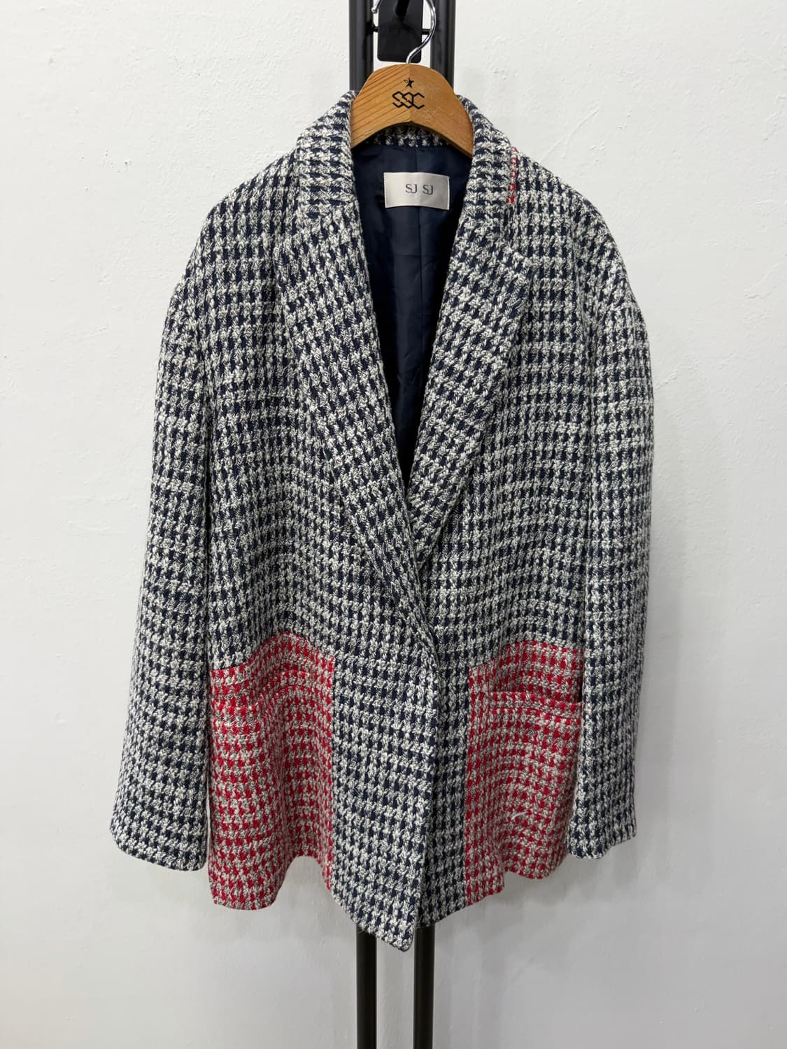 정품) SJ SJ 한섬 하운드투스 체크 자켓 88 상품이미지1
