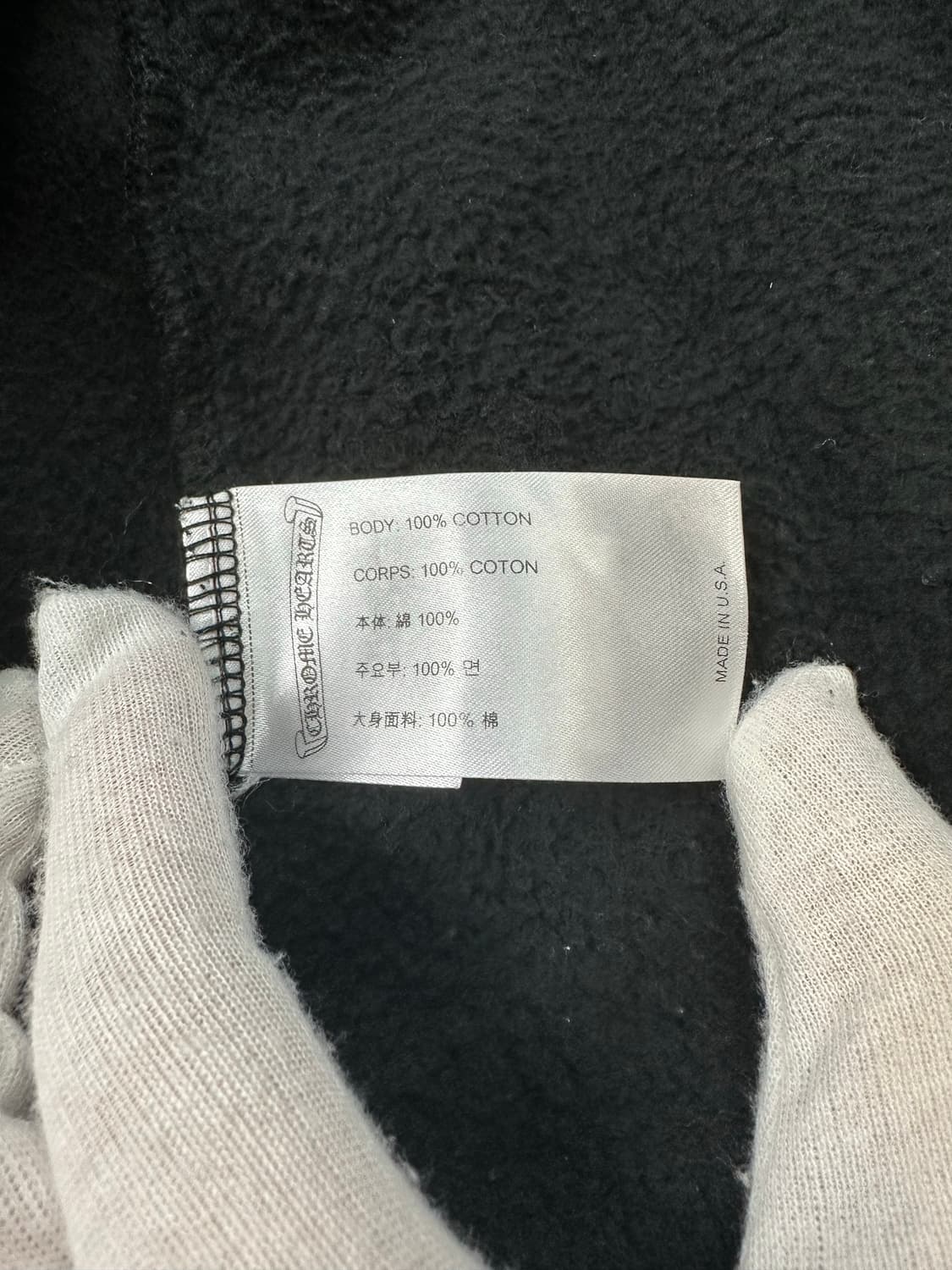 [XL] 정품 크롬하츠 오사카 홀스슈 후드 블랙 상품이미지7