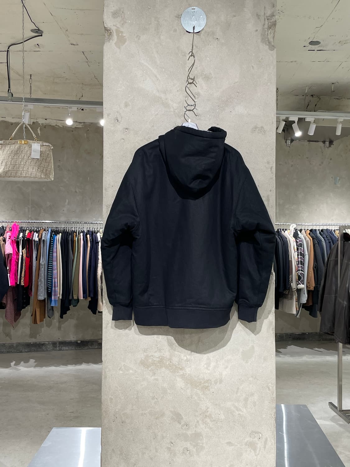 챔피온 블랙 플리스 라이닝 후디 집업 자켓 상품이미지6