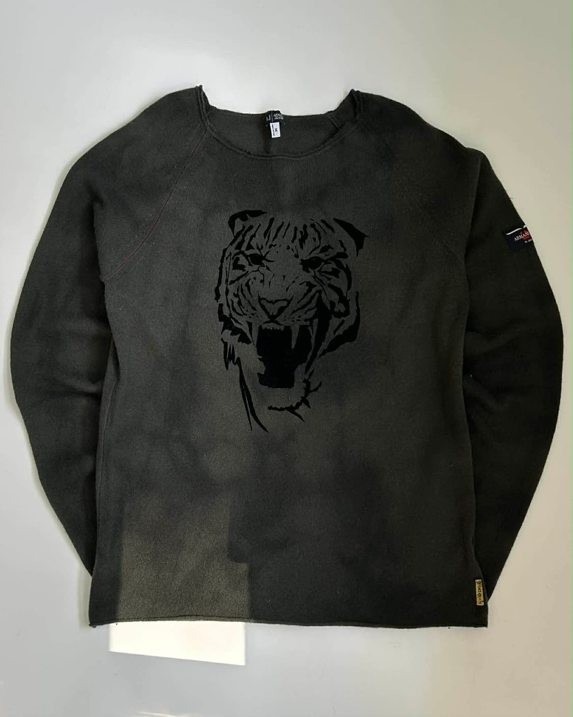 [M] 아르마니 진스 타이거 프린팅 울 니트 상품이미지1