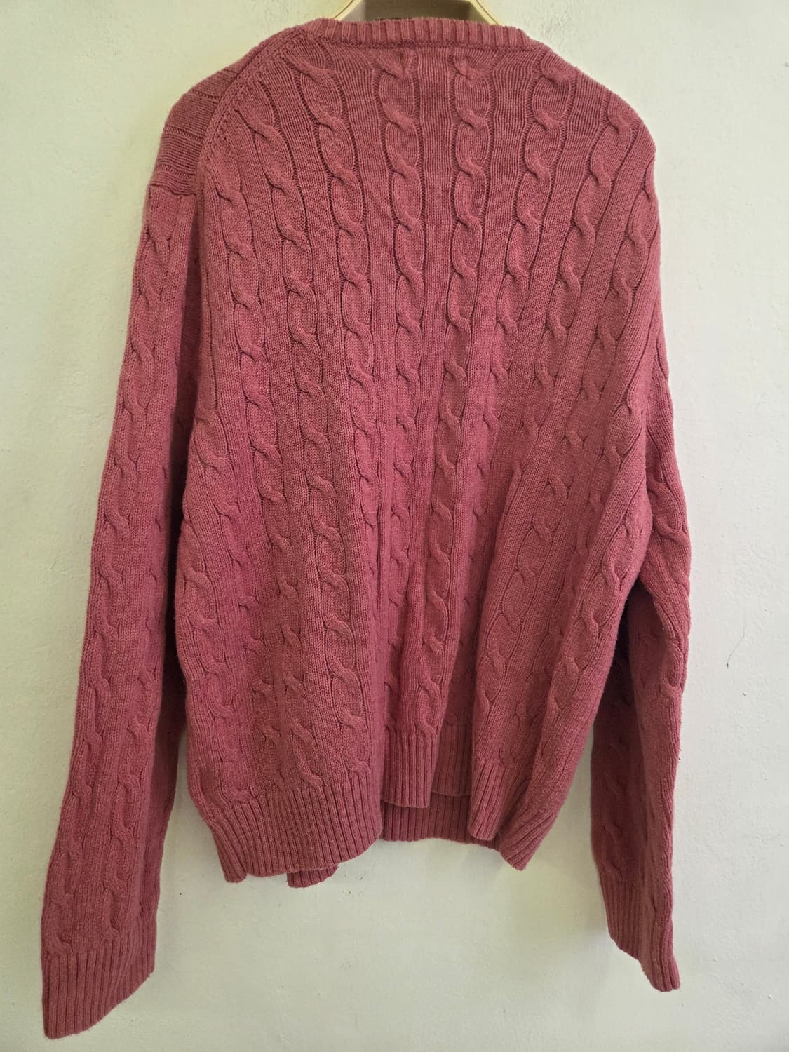 폴로 랄프로렌 핑크 케이블 니트 XL 상품이미지5