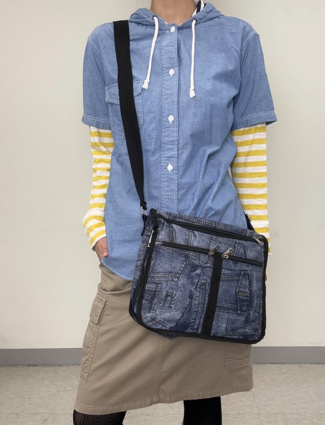 빈티지 데님 크로스백 가방 상품이미지4