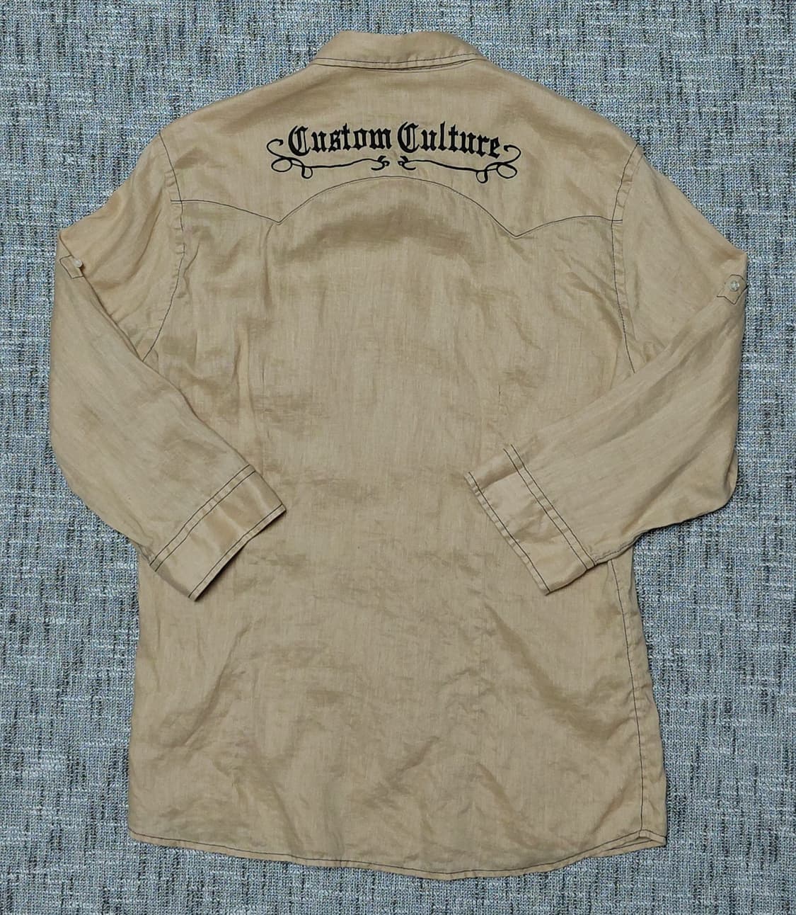[S] Custom Culture 린넨 100% 자수 웨스턴 셔츠 상품이미지7