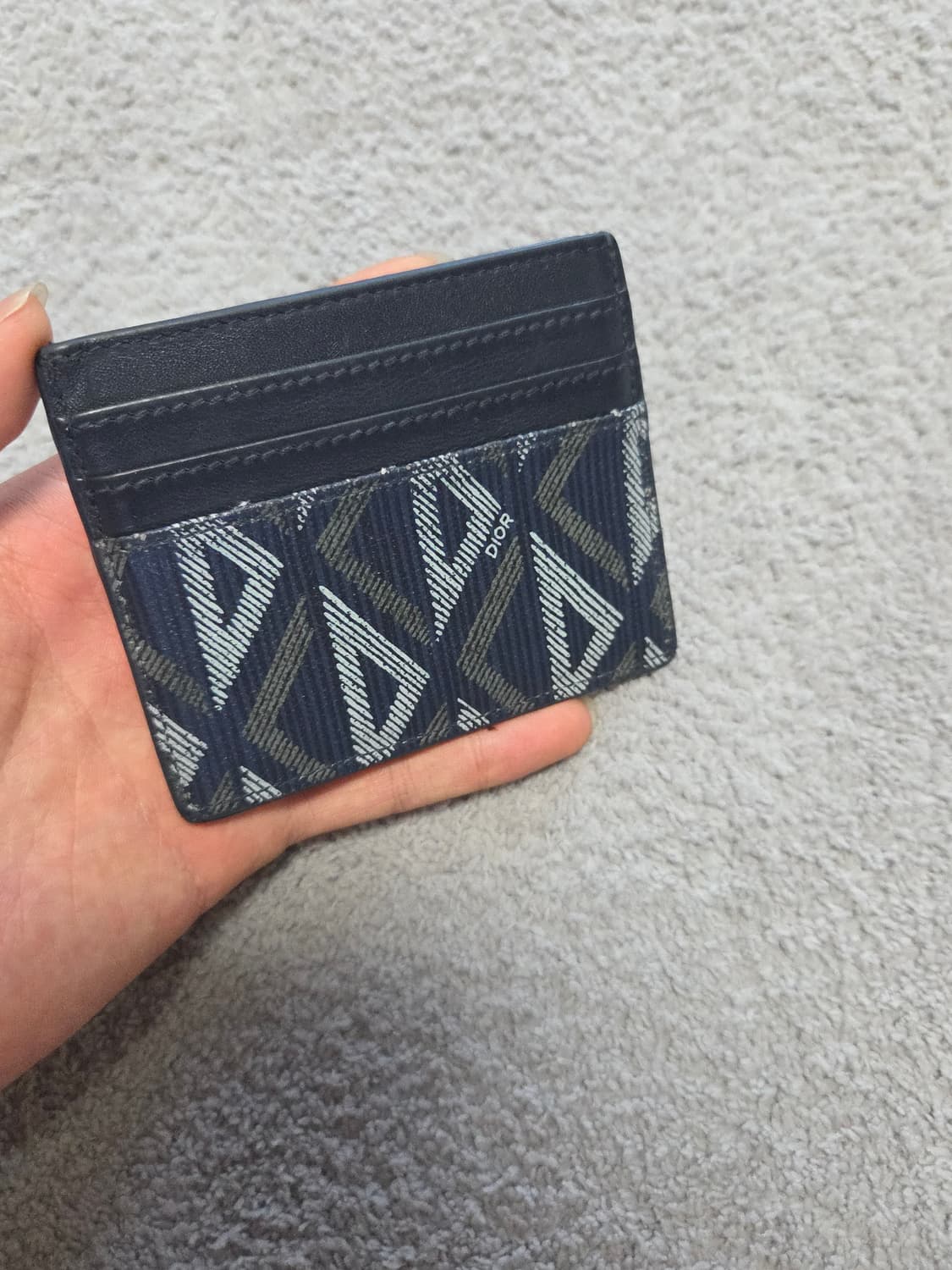 [정품] 디올 다이아몬드 카드지갑 네이비 상품이미지2