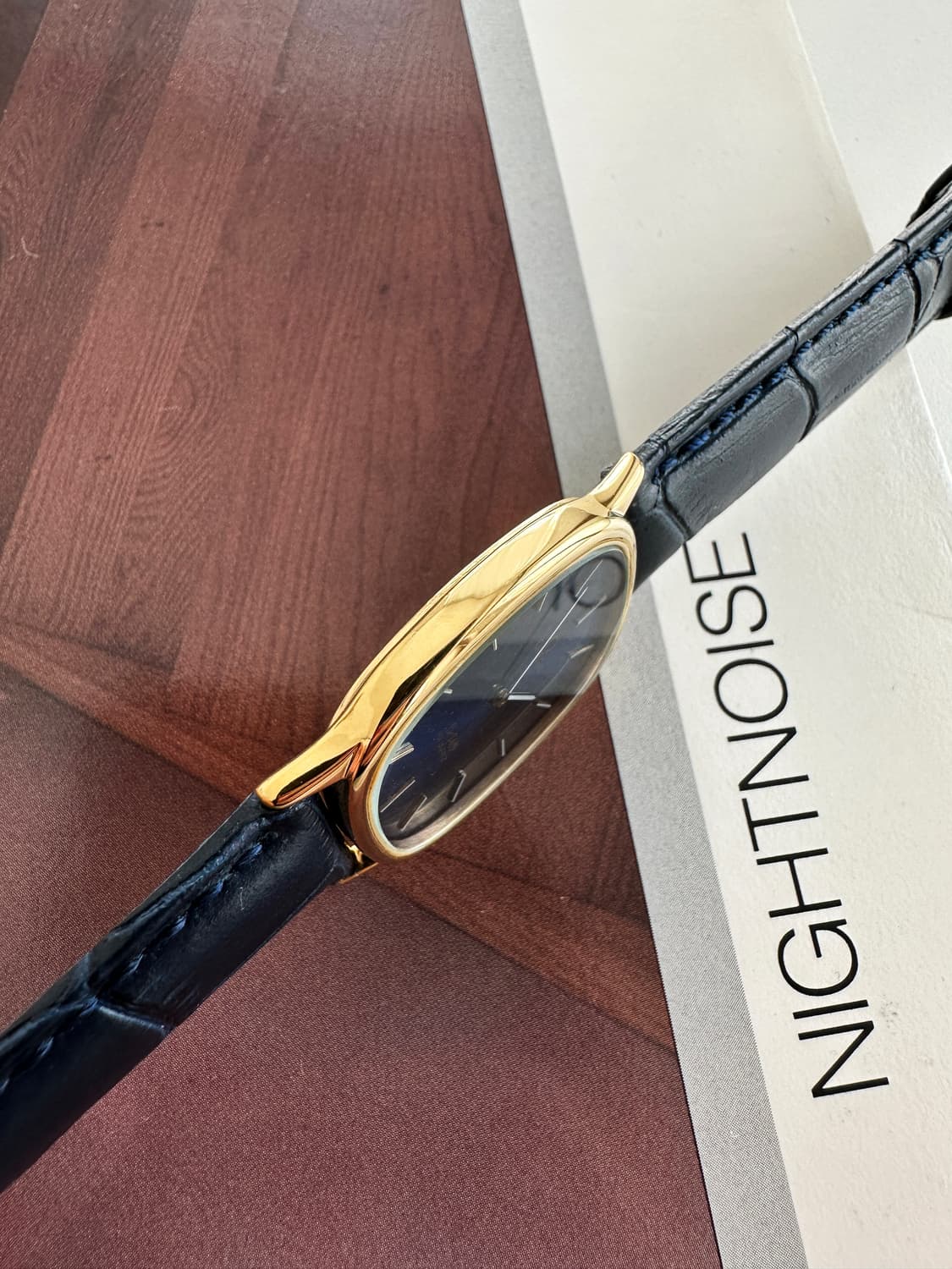 정품 오메가 엘립스 드빌 쿼츠 청판 금장 빈티지 시계 상품이미지8