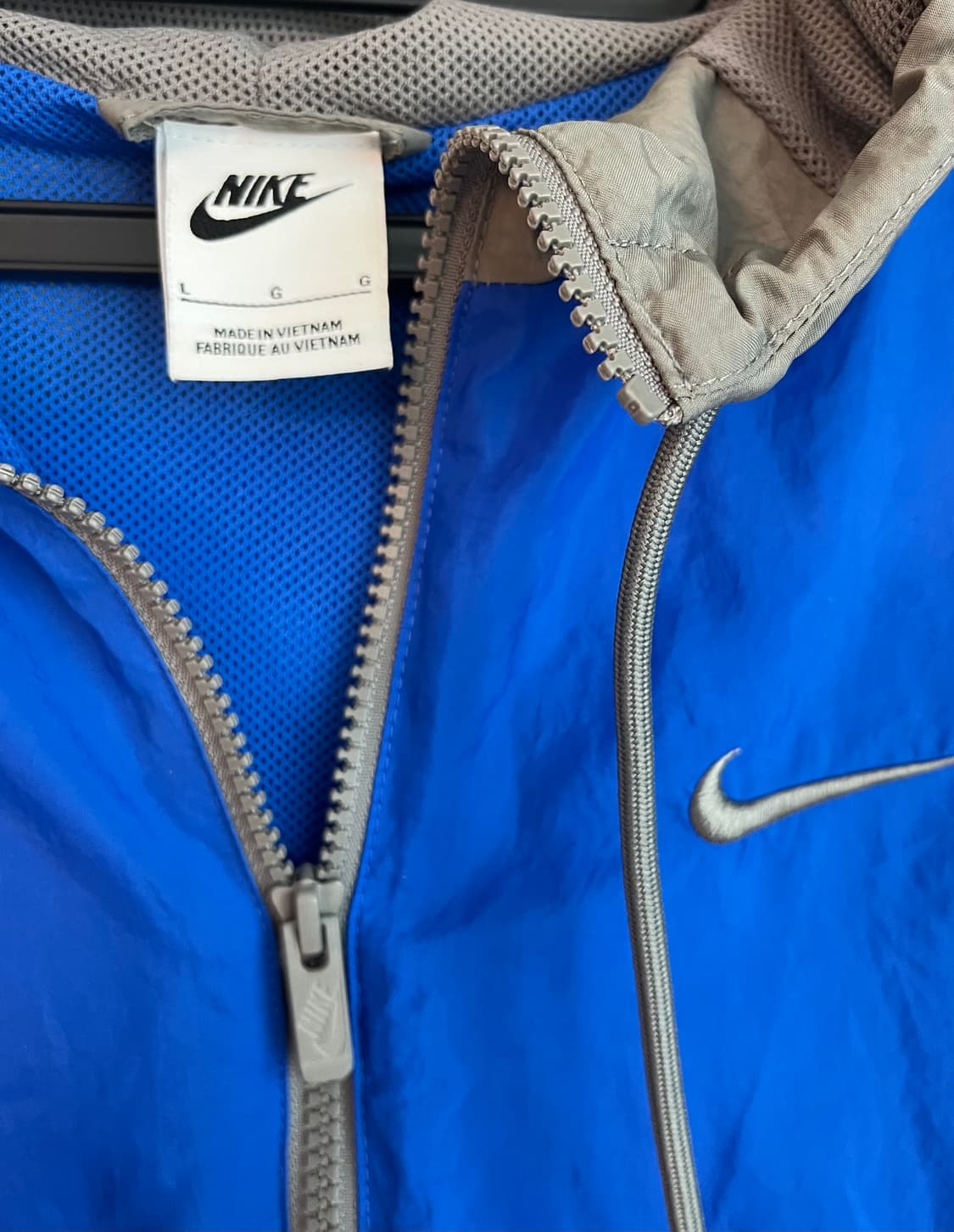 [L/100] 나이키 윈드브레이커 우븐 바람막이 블루/그레이 상품이미지5