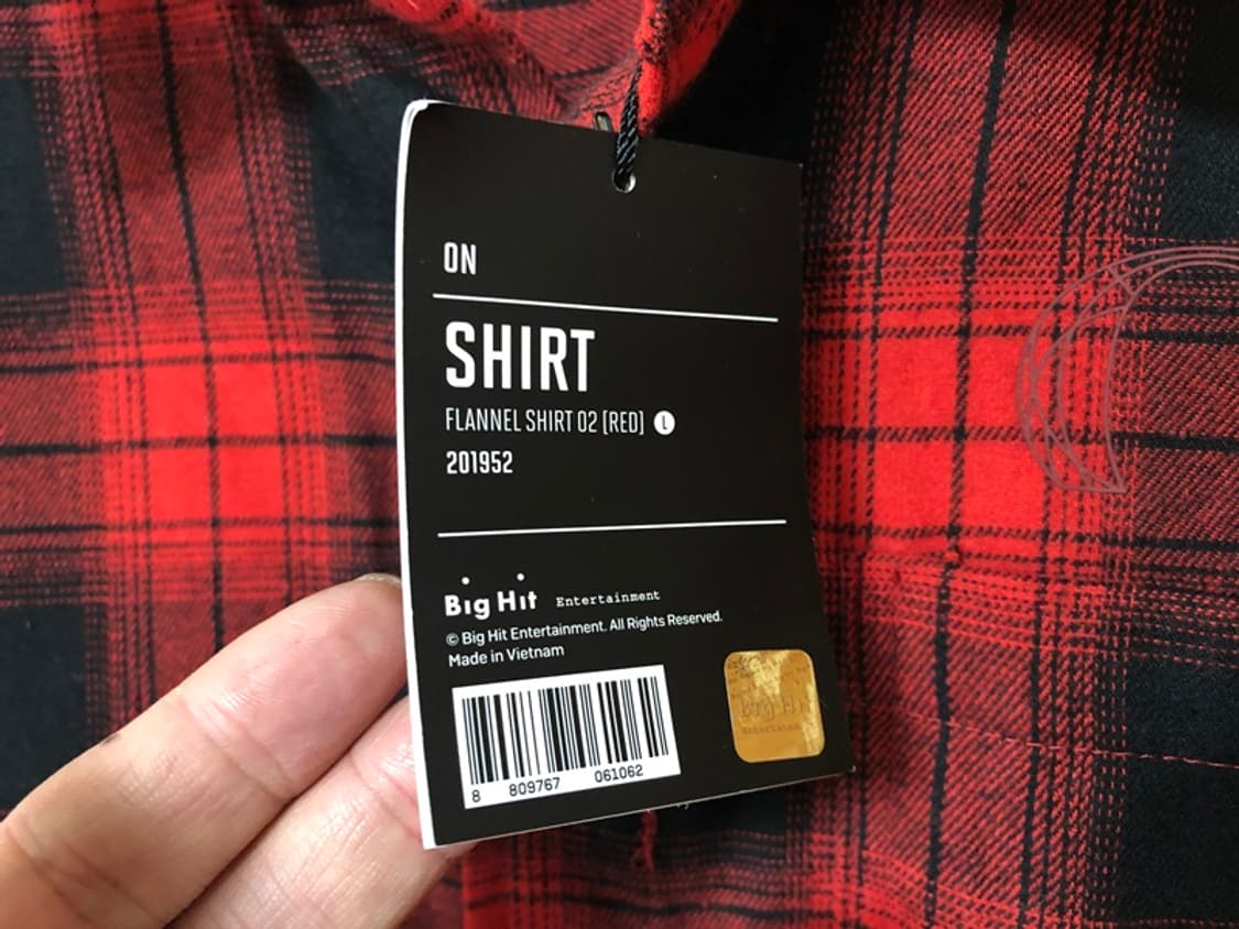 BTS 방탄소년단 'ON' 플란넬 체크셔츠 L 상품이미지6