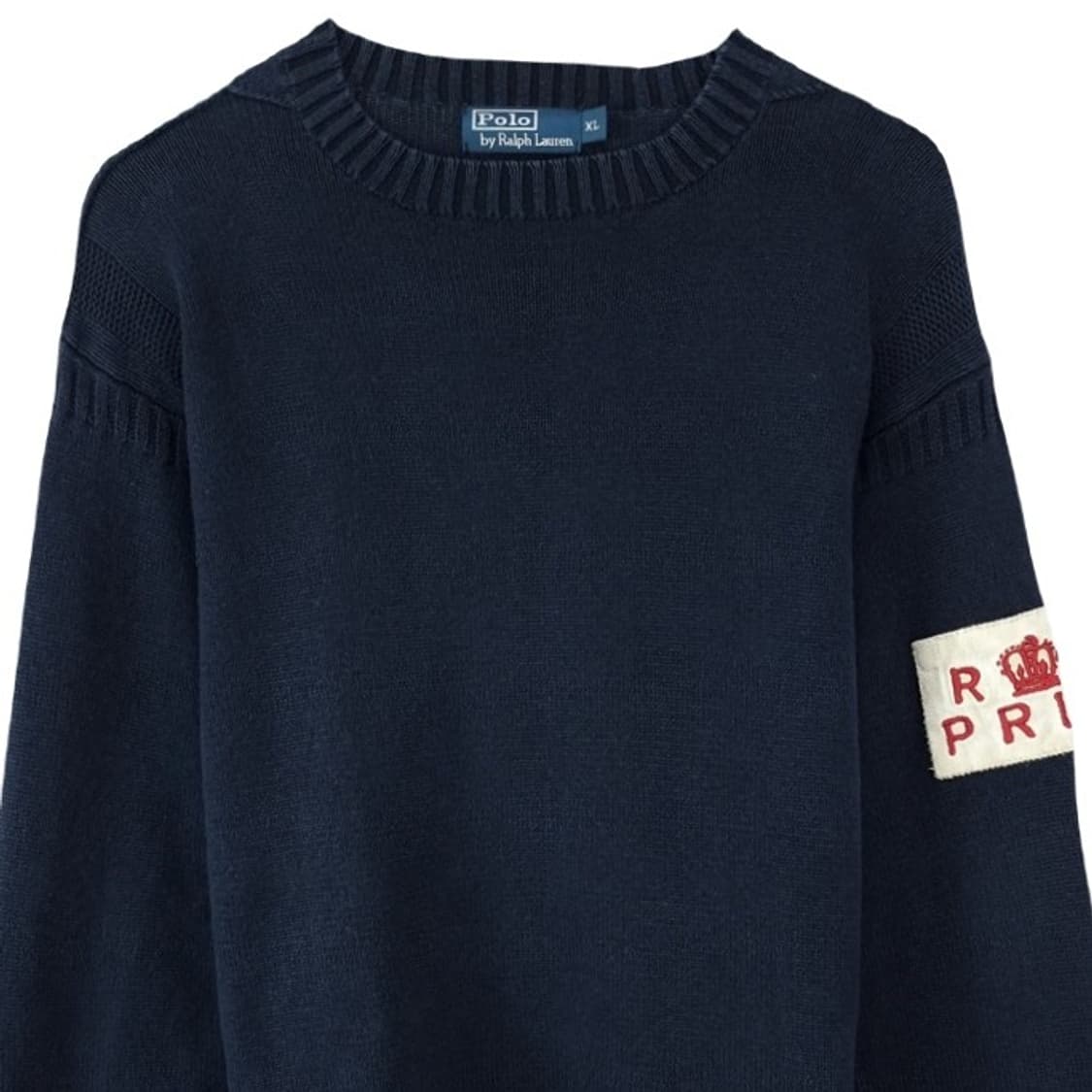 [폴로 랄프로렌] 90'S 빈티지 완장 패치 니트 네이비 M19920 상품이미지4