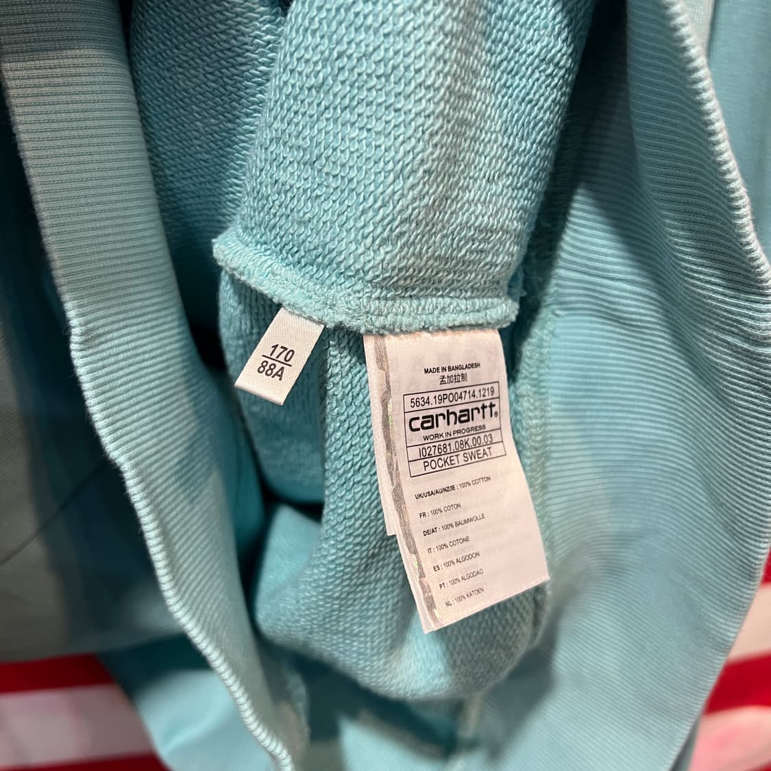 칼하트 포켓 맨투맨 민트 상품이미지4