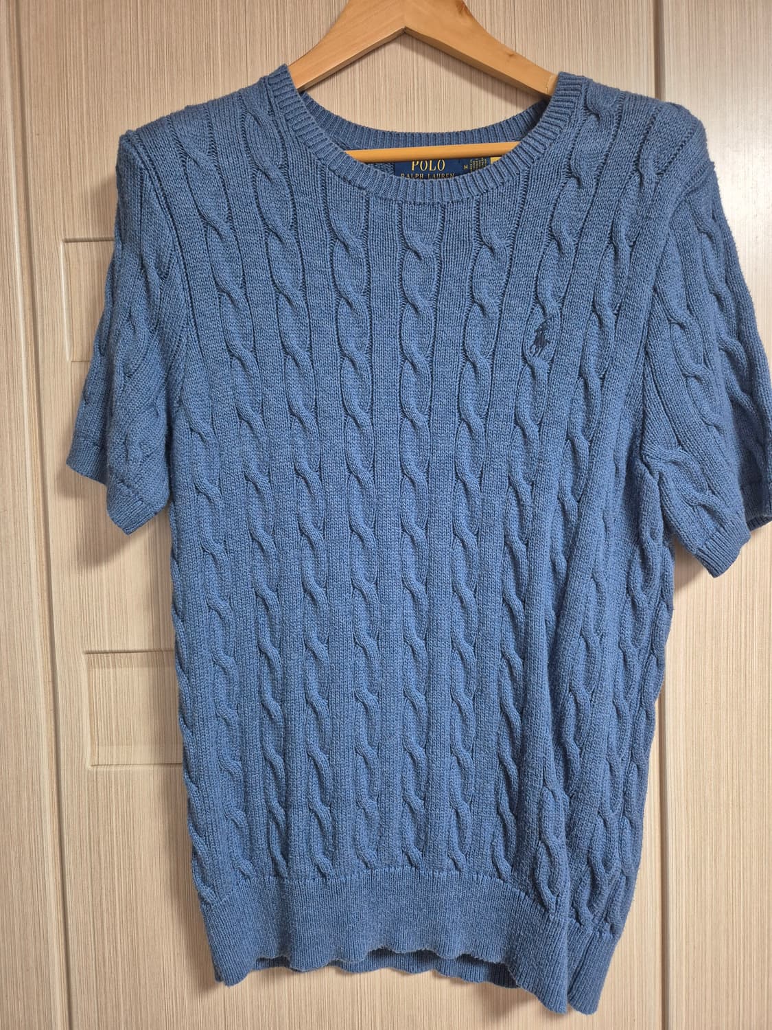 폴로랄프로렌 케이블반팔니트 블루 M 상품이미지1