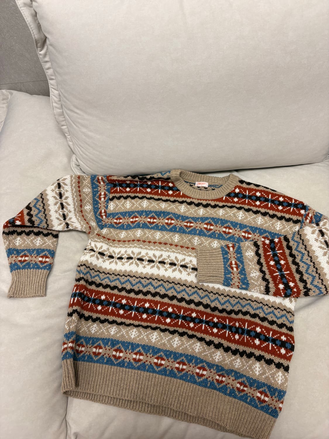 테이크이지 페어아일 니트 (브라운) 상품이미지3