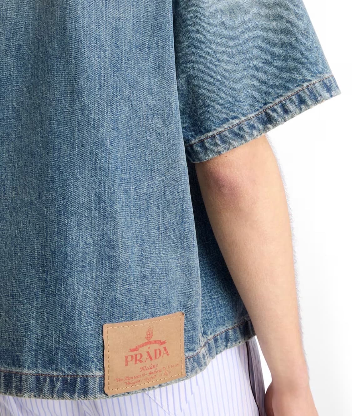 [XXL] 프라다 25ss 데님 소재 볼링 셔츠 상품이미지10