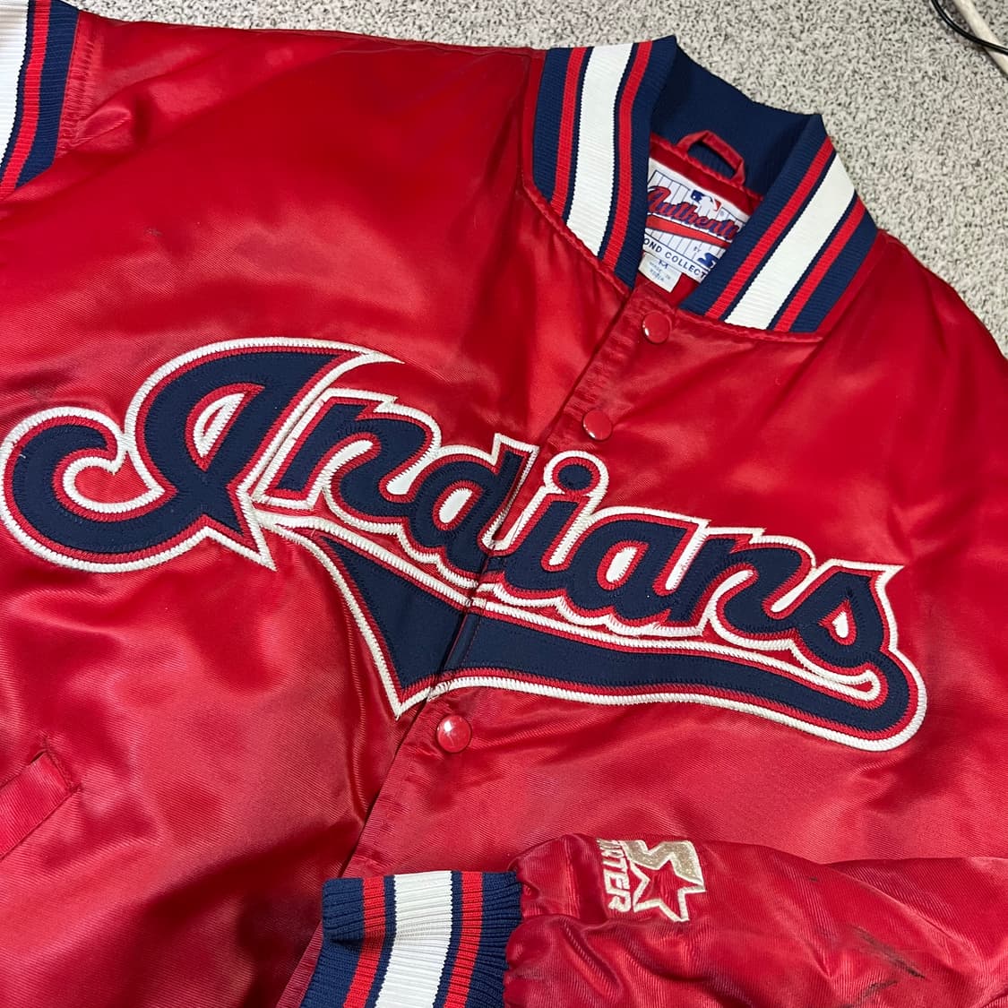 90s 스타터 MLB 클리블랜드 인디언스 스타디움 점퍼 상품이미지2