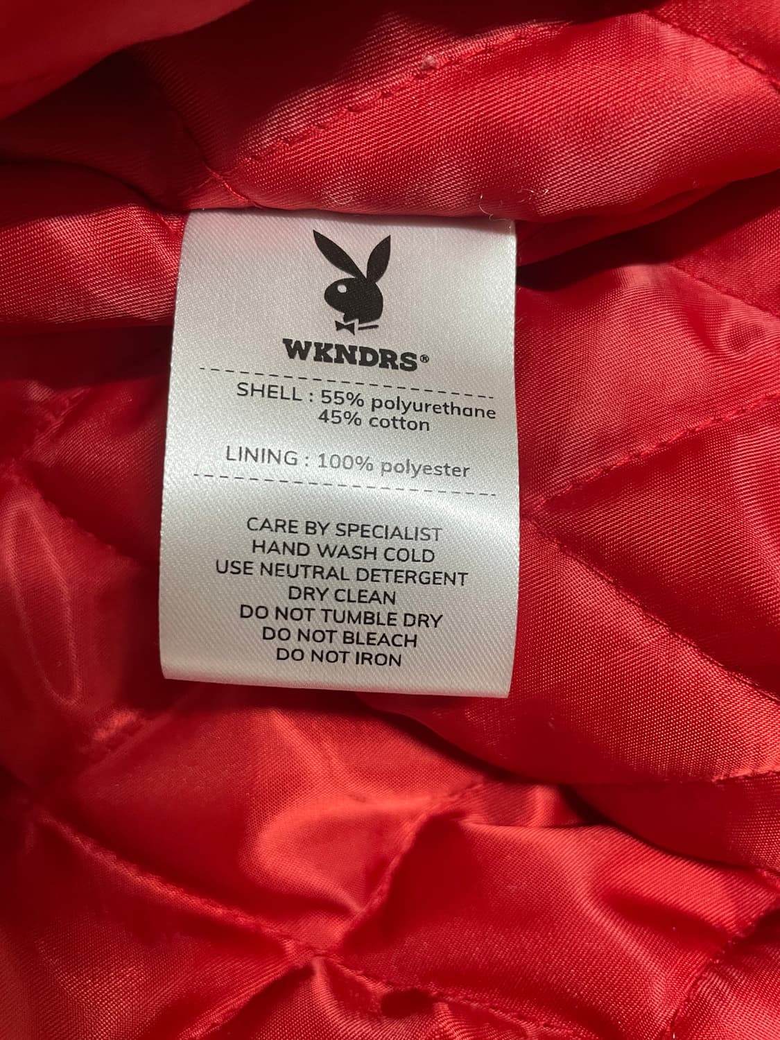 플레이보이 위캔더스 레드 가죽 자켓 상품이미지7