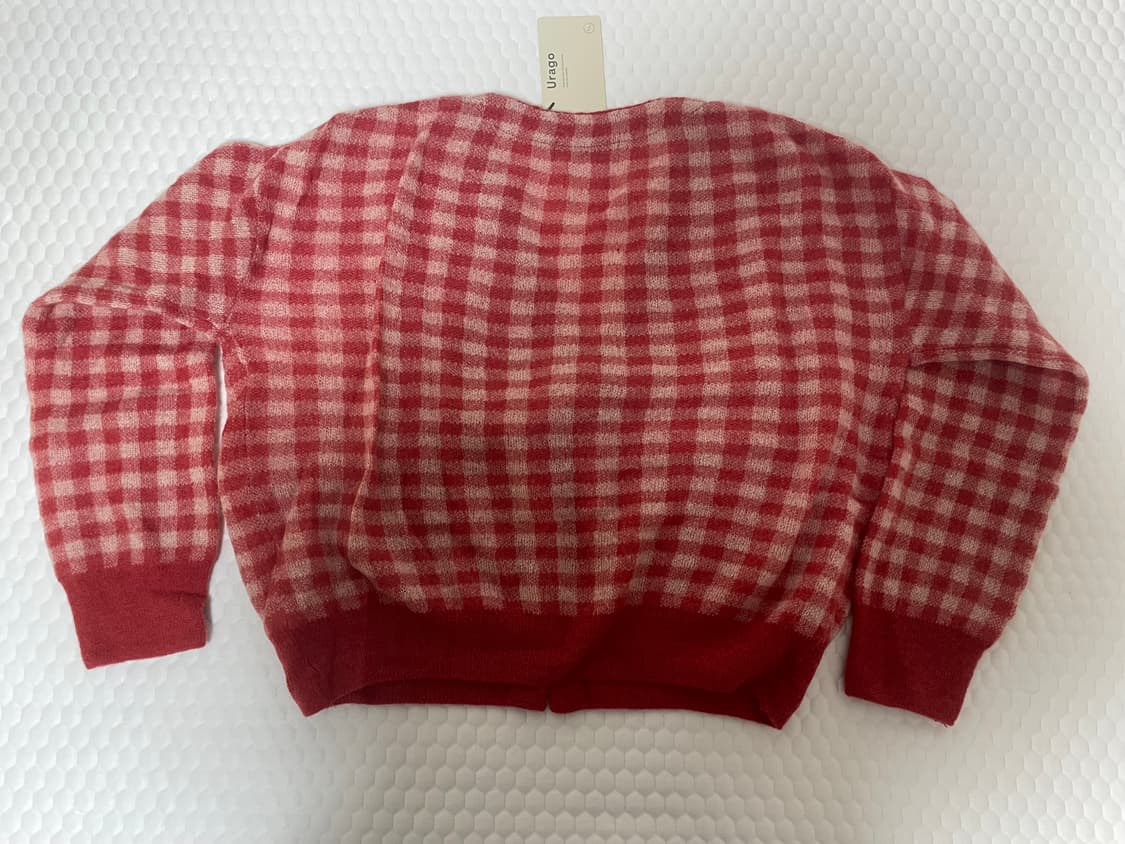 유라고 체크 가디건 상품이미지5