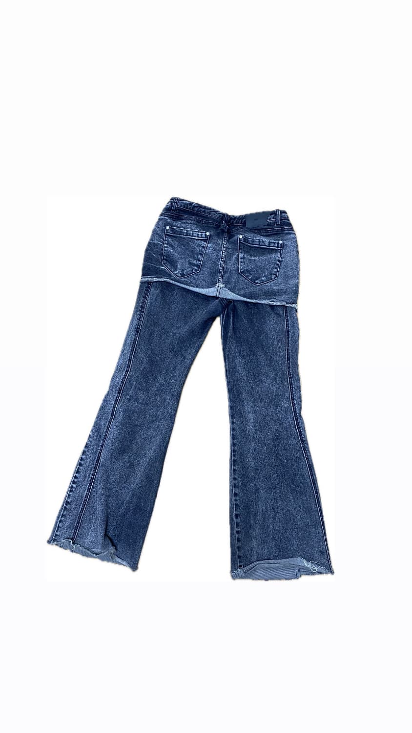 유즈 부츠컷 데님 스커트 레이어드 팬츠 상품이미지4