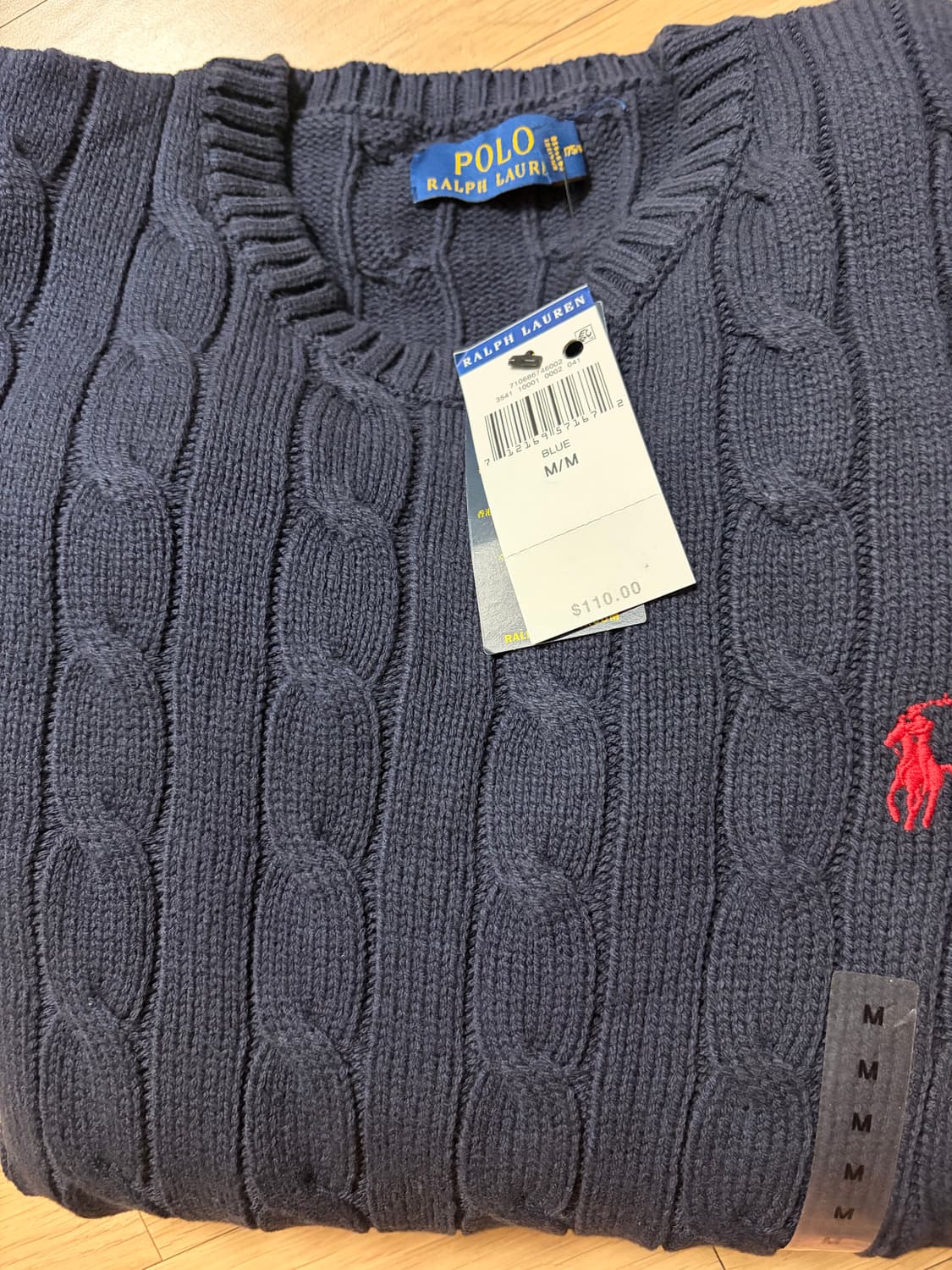 폴로 꽈배기 니트 M (새상품) 상품이미지2