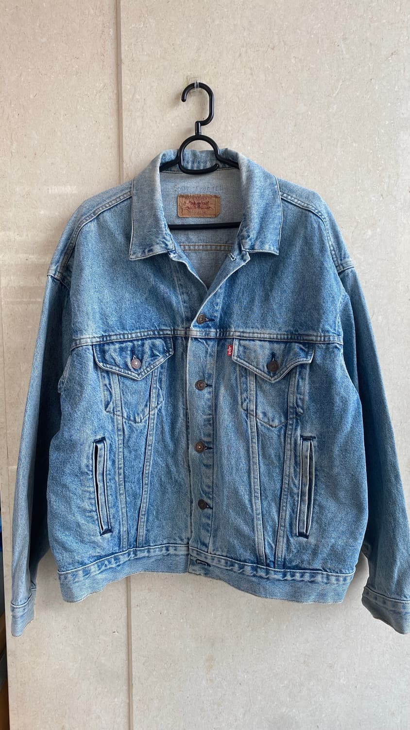 USA 리바이스 80-90년대 트러커 포켓 청자켓(미스터리 메세지) 상품이미지1