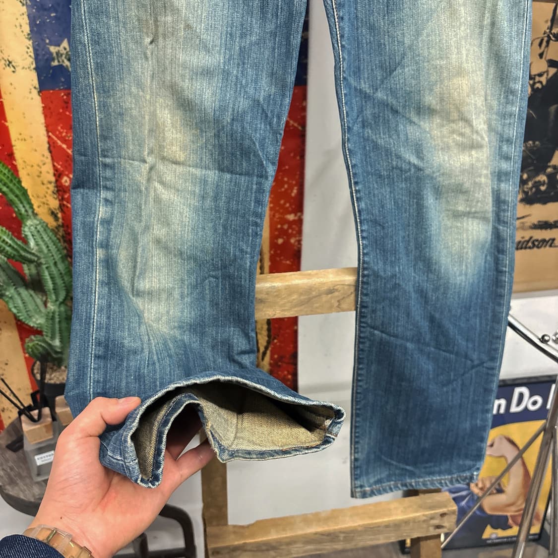 00s 리바이스 501 샌드워싱 데님팬츠 버튼플라이 N588 상품이미지4