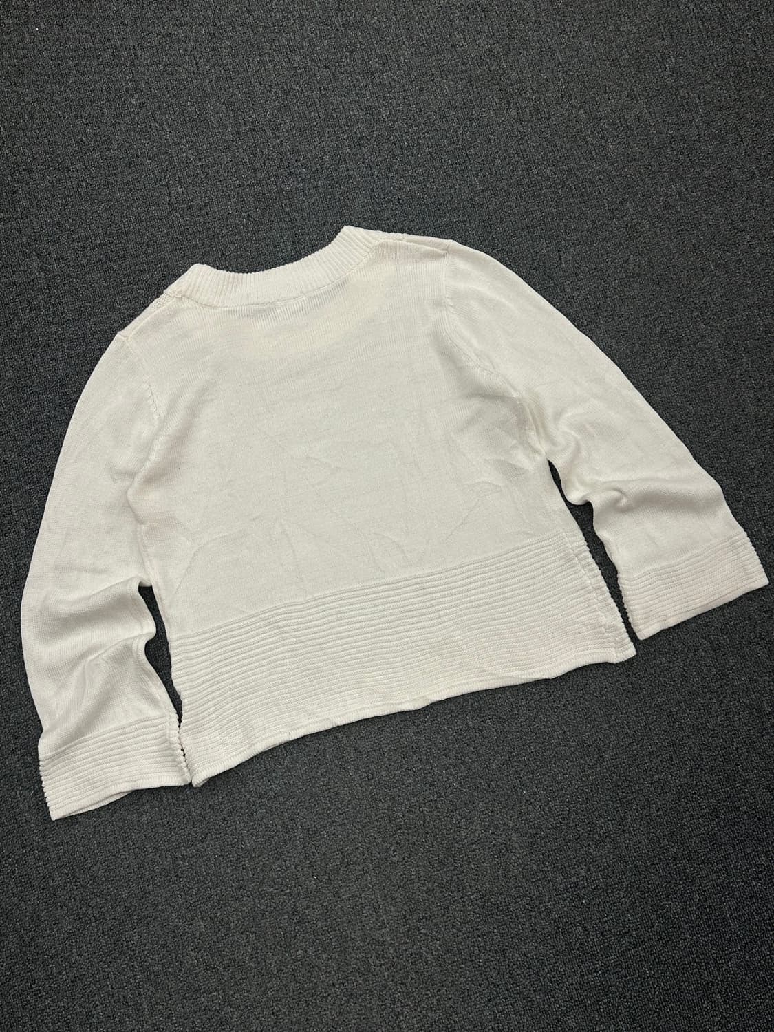 M)MACA 빈티지 여성 아이보리 루즈넥 니트 상품이미지5