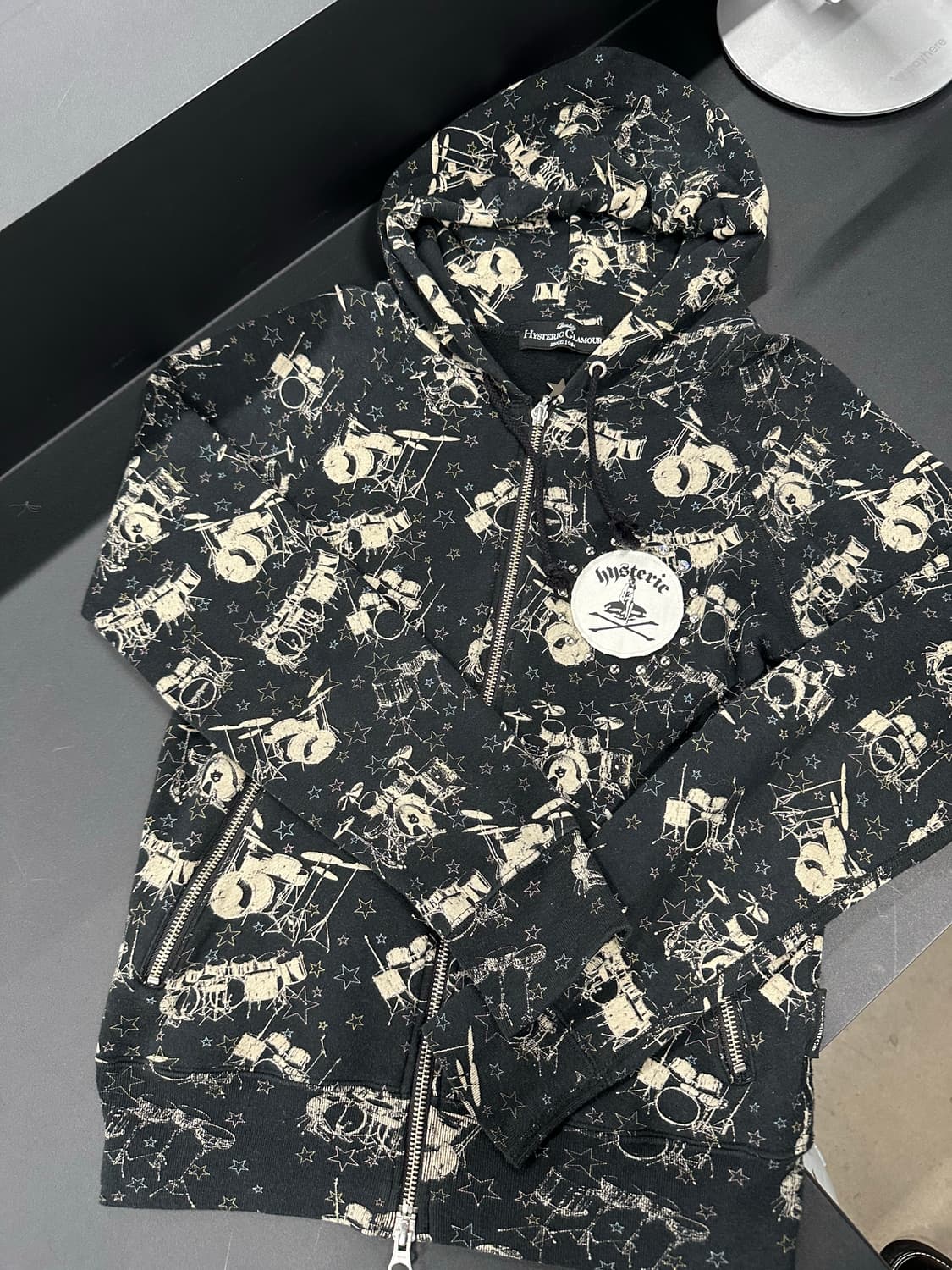 히스테릭글래머 프린팅 큐빅 후드 집업 상품이미지3