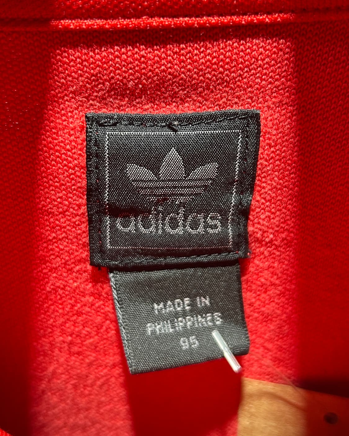 M 아디다스 스펠링로고 블랙라인 레드 트랙탑 상품이미지5