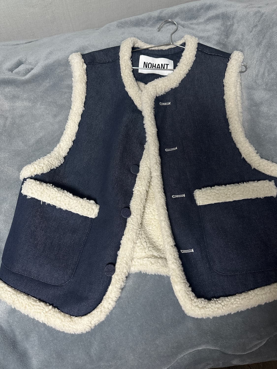 노앙 데님 시어링 베스트 상품이미지1