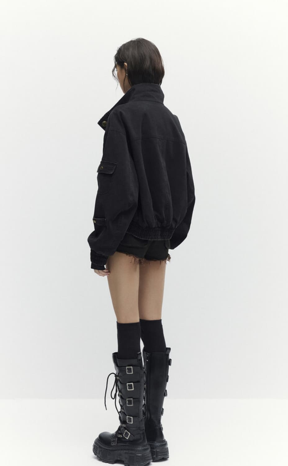 Low pixel 블랙 워시드 자켓 상품이미지5