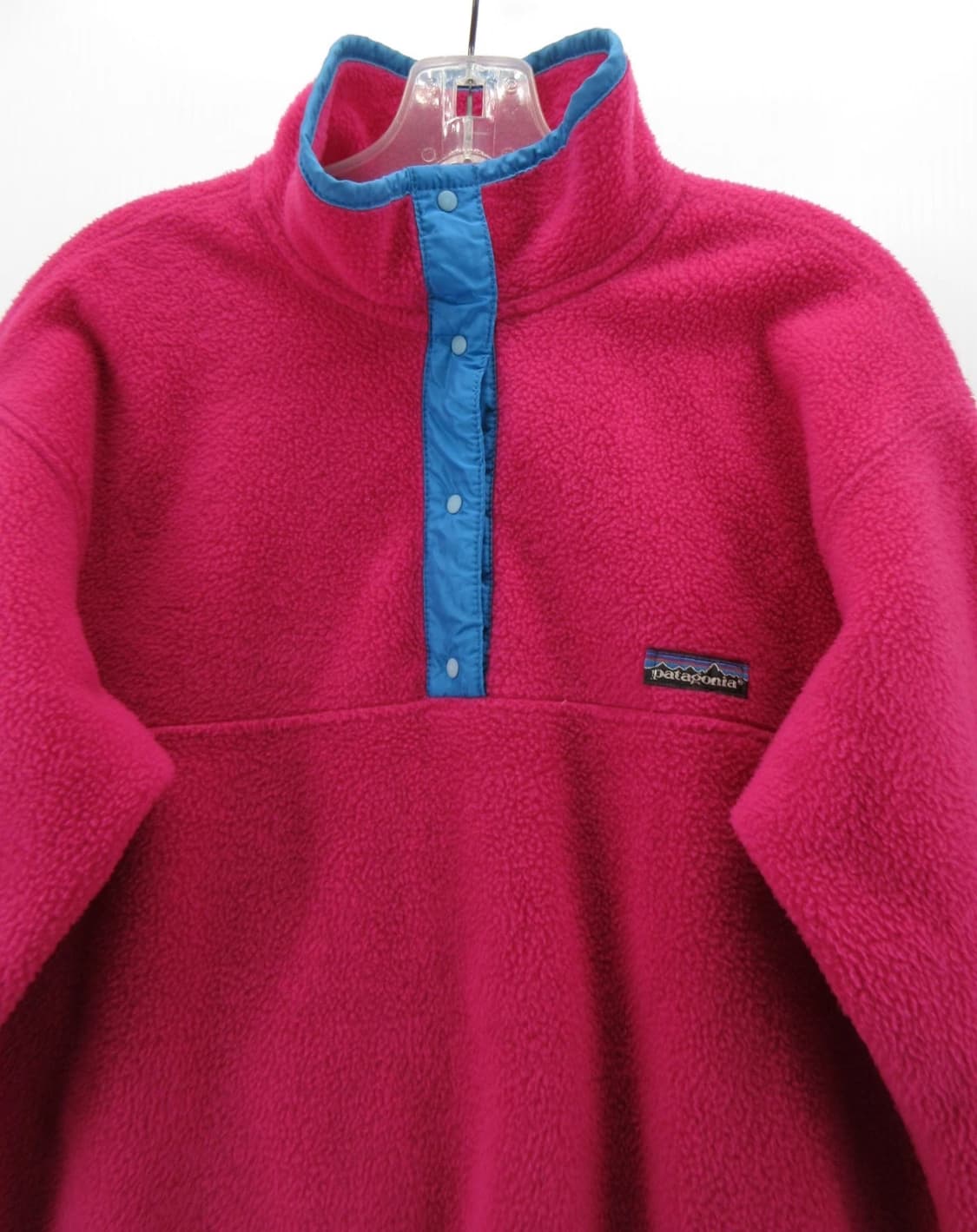 90s 파타고니아 신칠라 스냅-T 핑크/블루 USA 상품이미지2